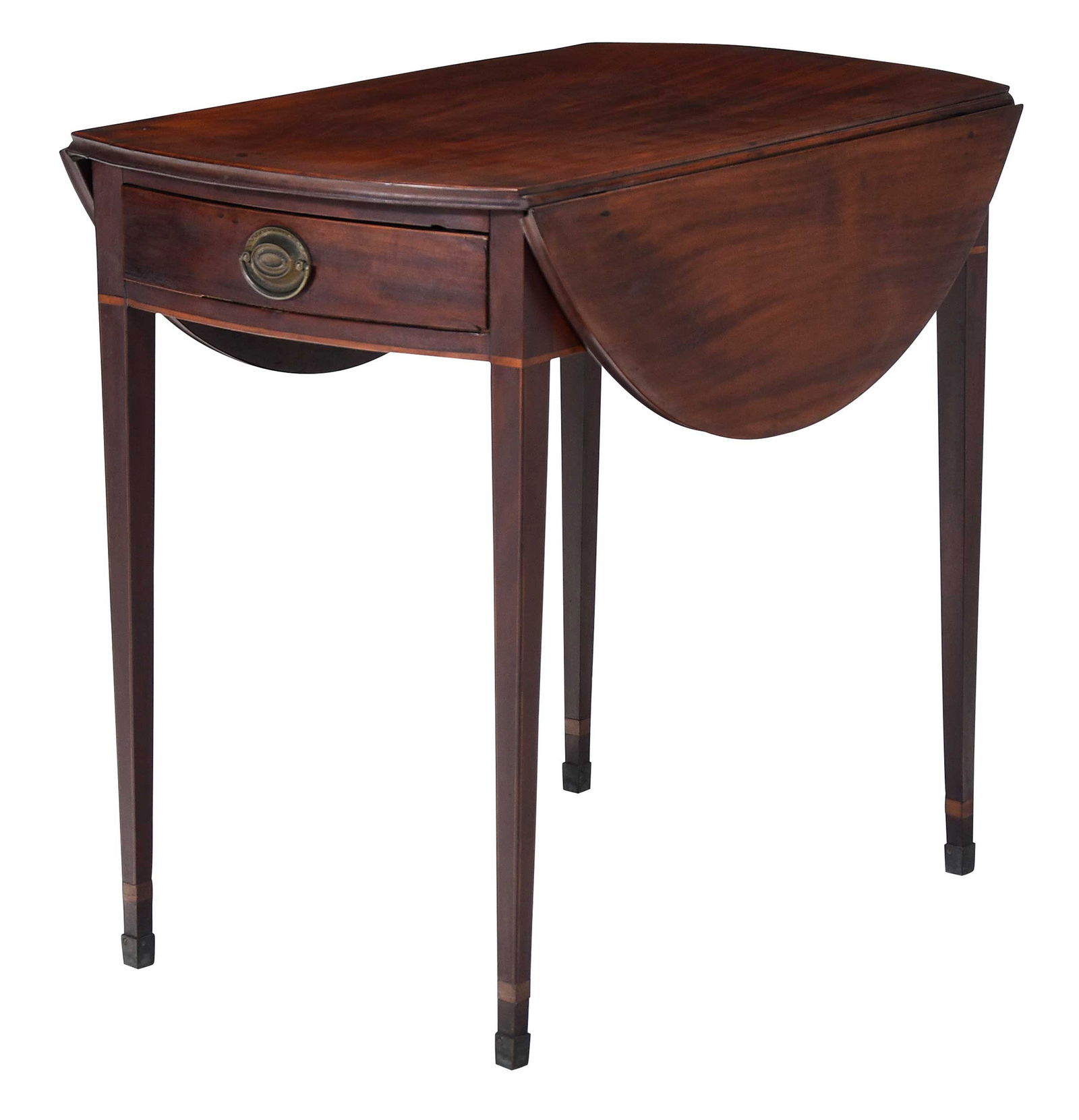 American Federal Inlaid Figured Mahogany Pembroke Table (1 of 9)