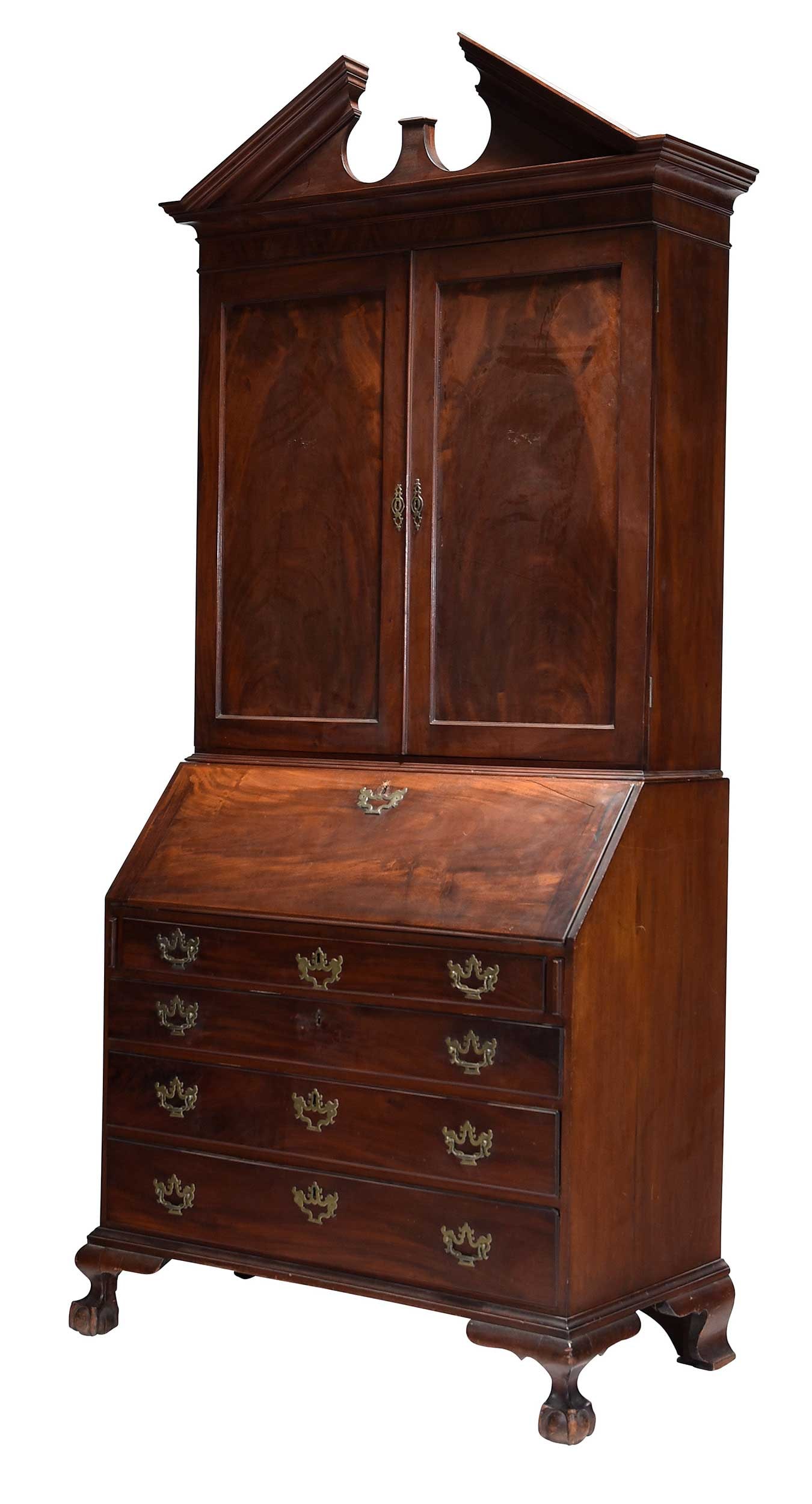 The Captain Samuel Guilford New York Chippendale Mahogany Desk and Bookcase (1 of 18)