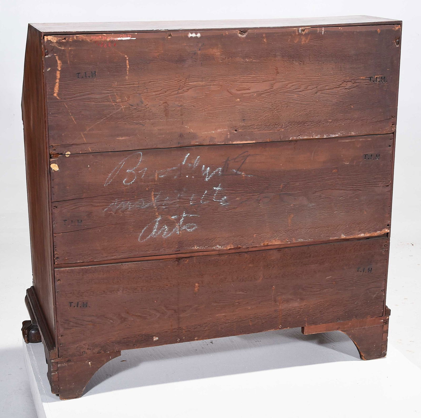 Unusual Chippendale Carved Slant Front Desk - 4