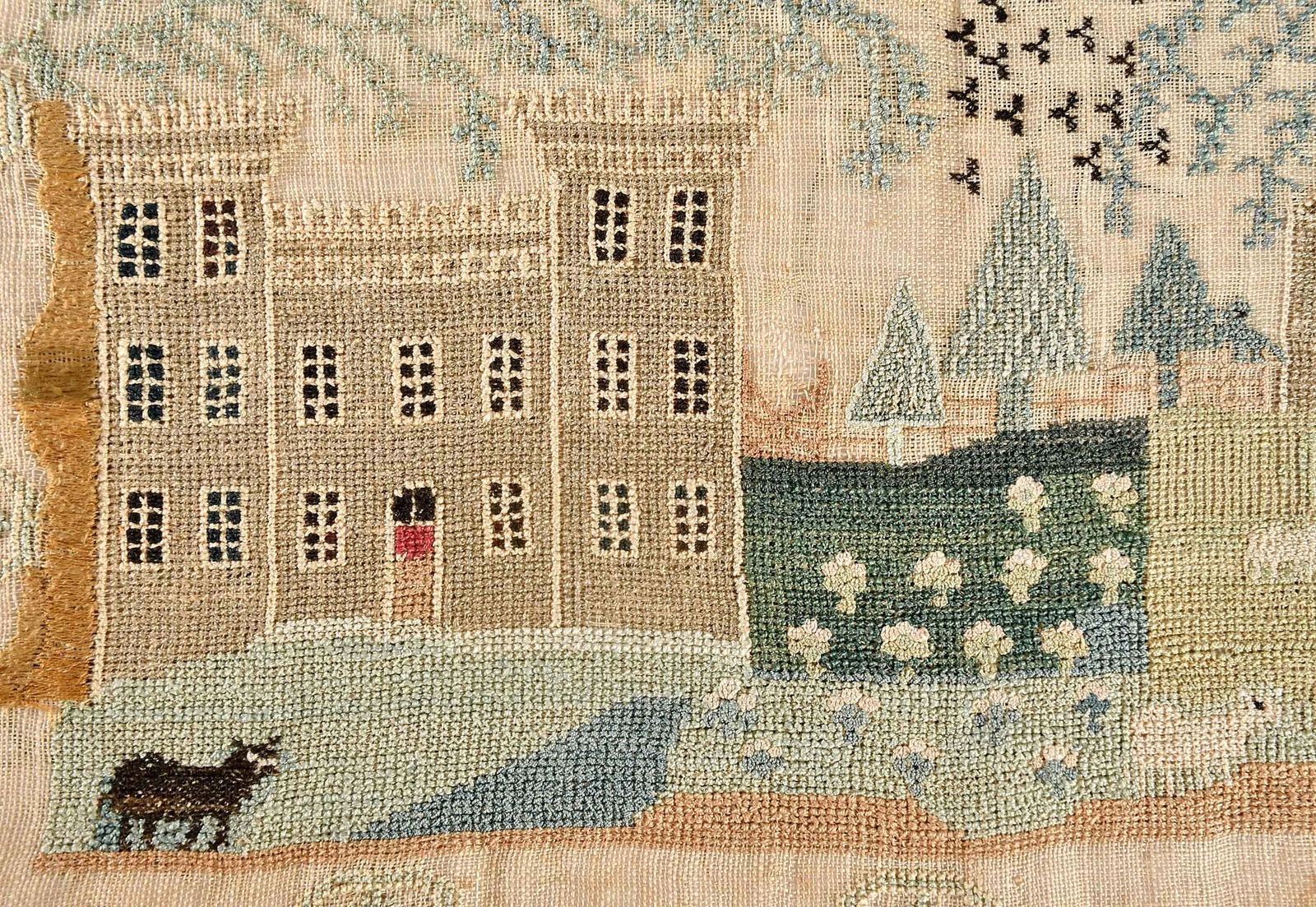 Three American Needlework Samplers - 4