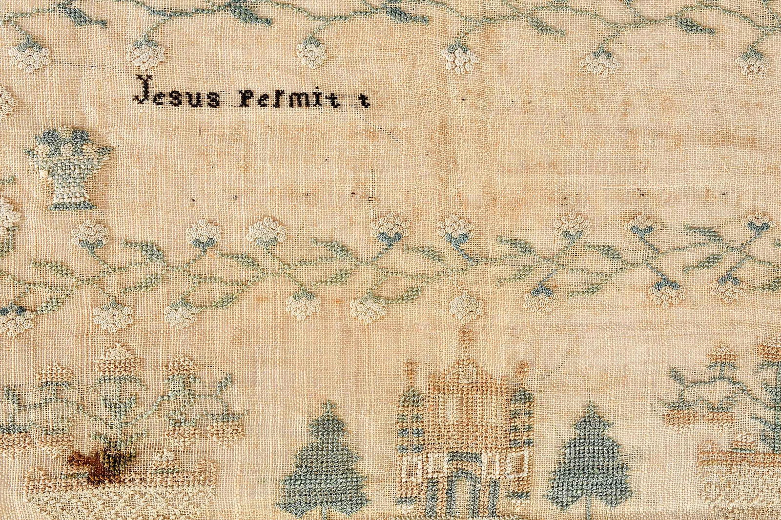 Three American Needlework Samplers - 5