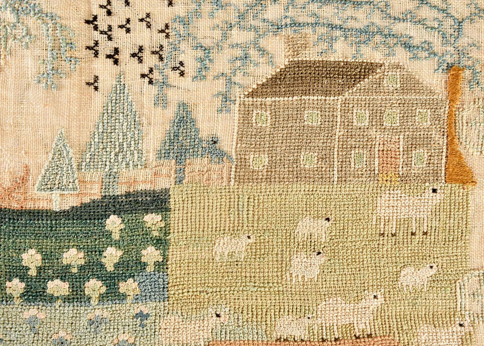 Three American Needlework Samplers - 6