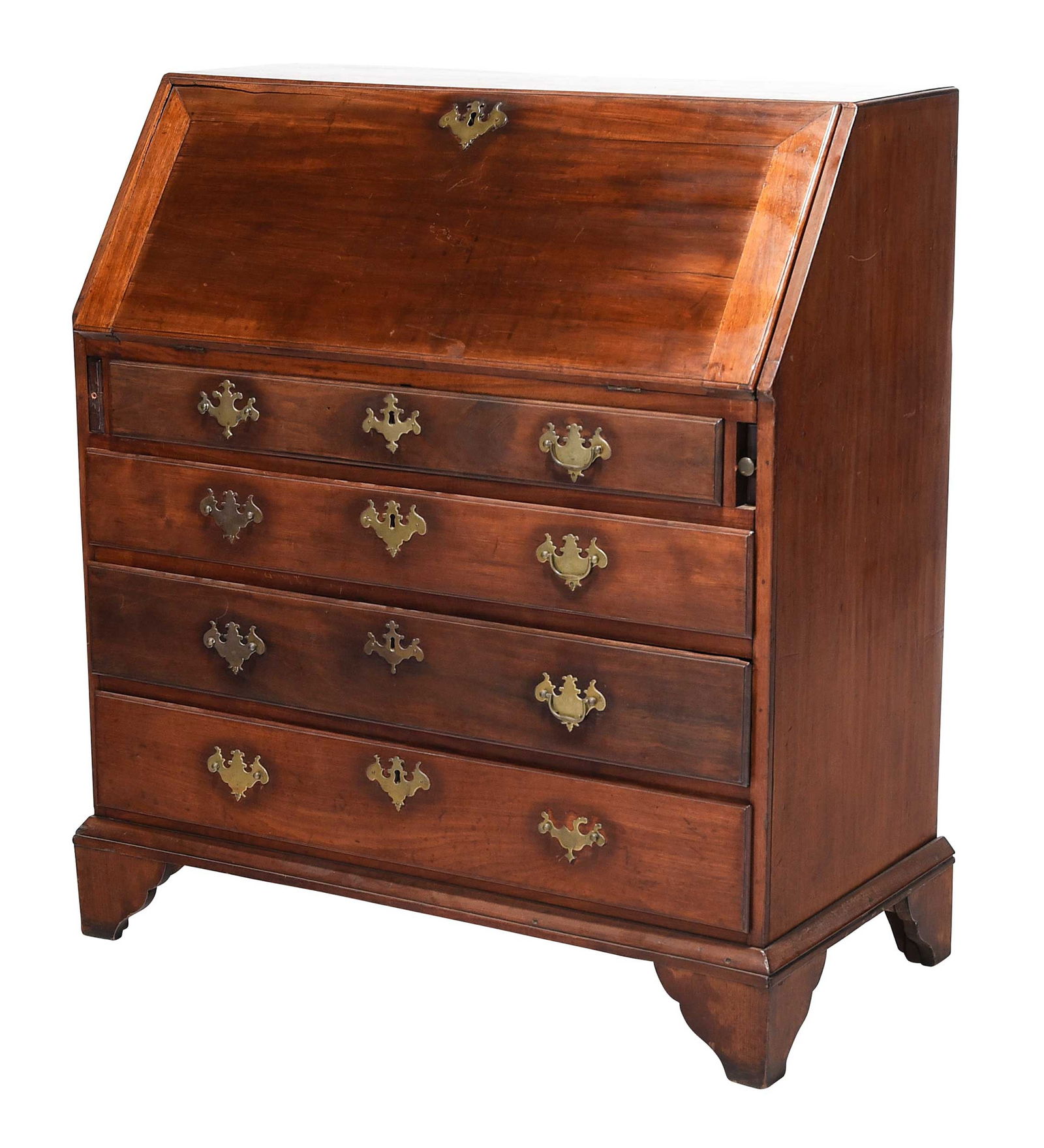 American Chippendale Figured Mahogany Slant Front Desk (1 of 13)