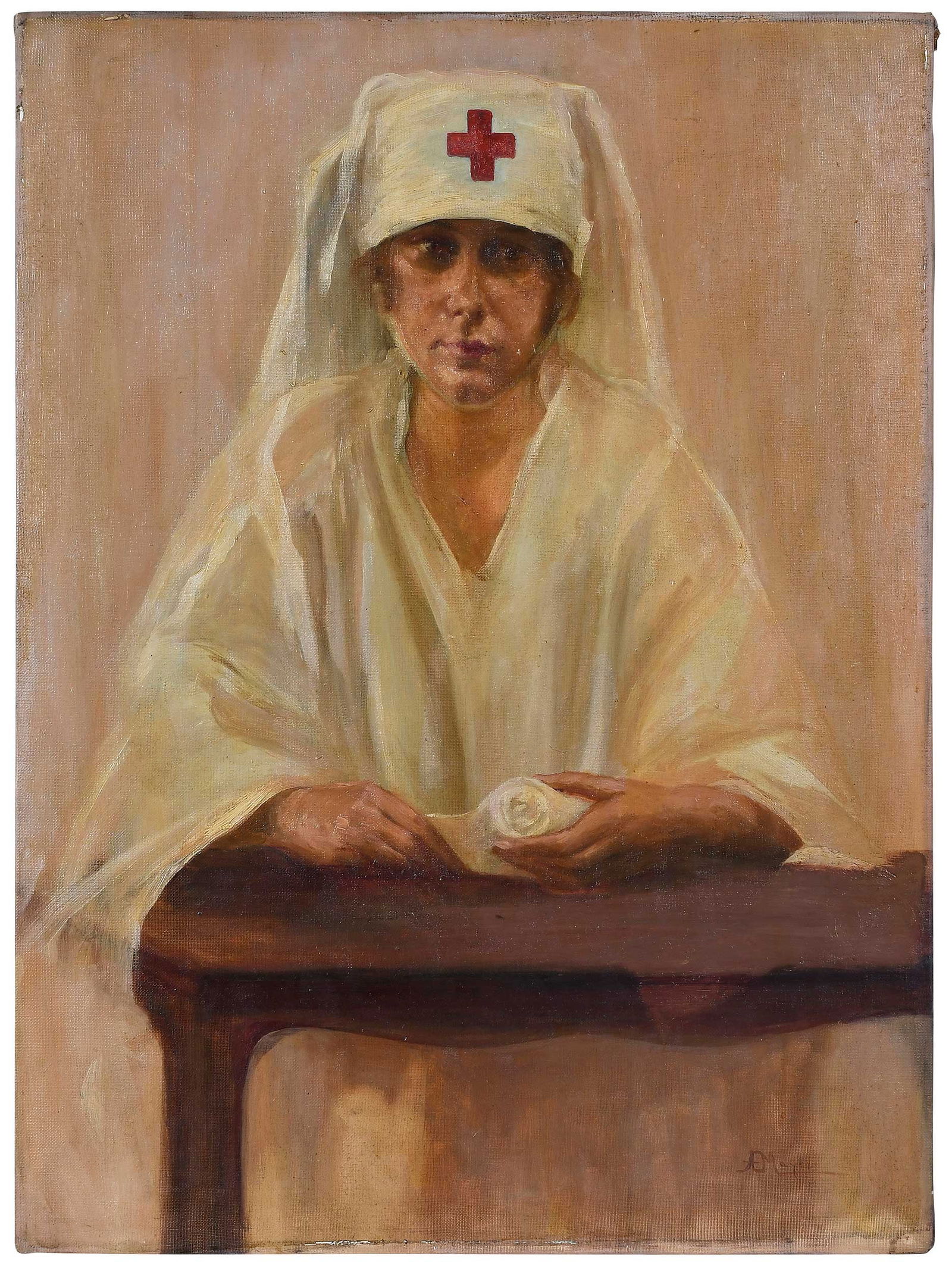 Agnes E. Mayer, Let Me Help (Miss Marie Steinway): (American, 1887- 1970)Let Me Help (Miss Marie Steinway), circa 1917-1920, signed "A Mayer" lower right, oil on canvas, 35 x 26-1/4 in.; unframedProvenance: Gift of Mrs. Bart Pfingst; Property from