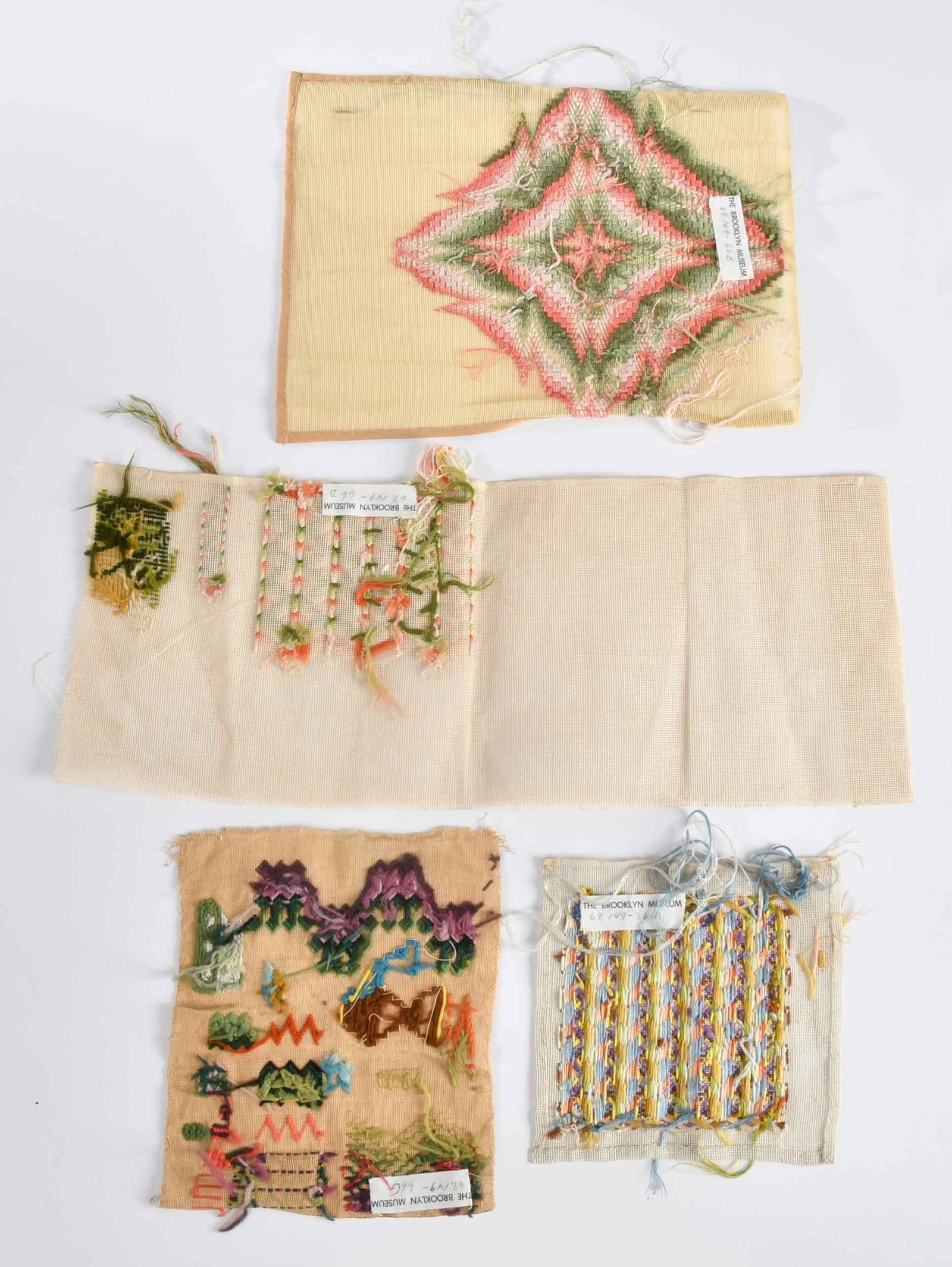 Seven Needlework Bargello Pattern Samplers - 11