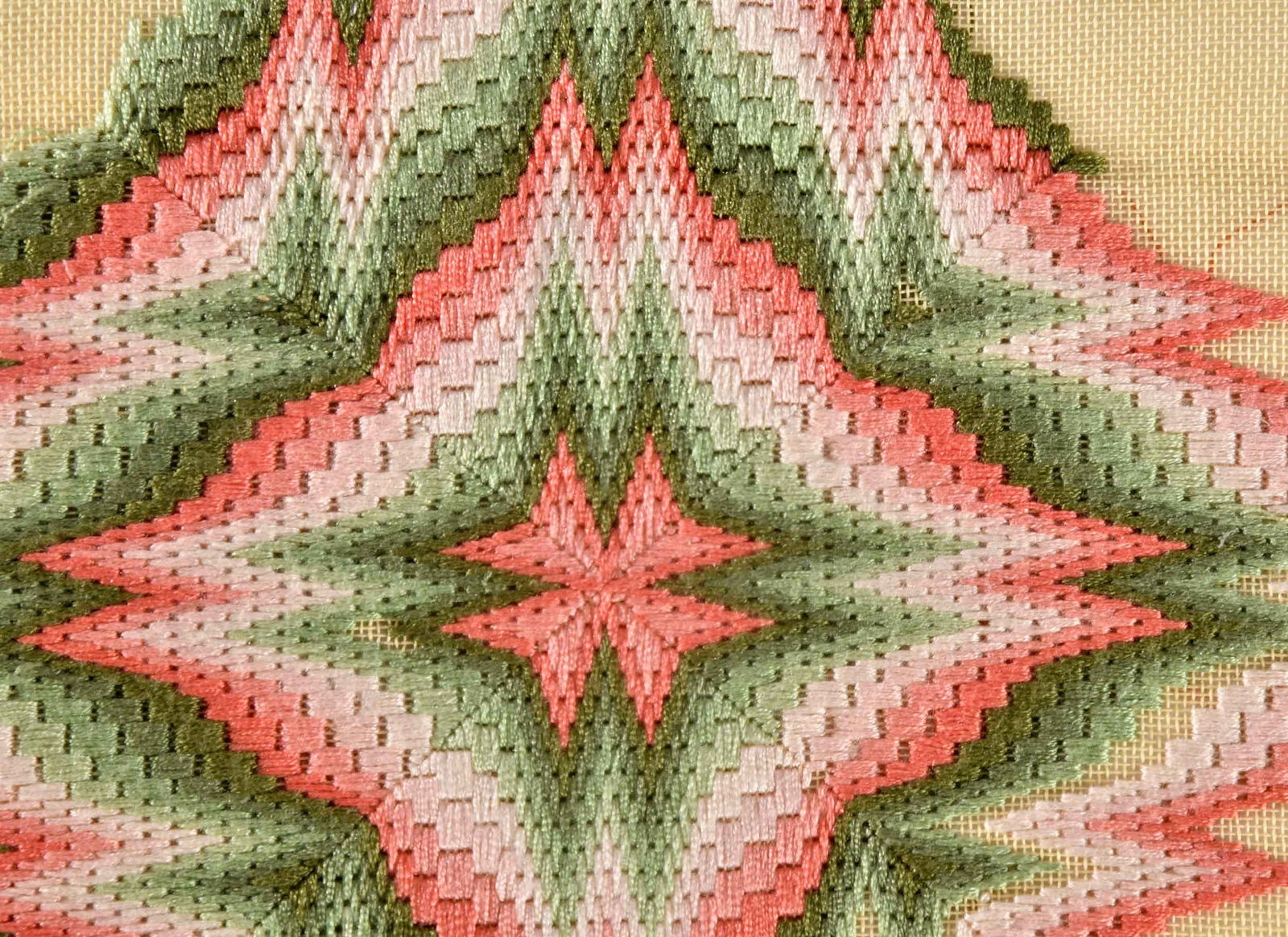 Seven Needlework Bargello Pattern Samplers - 8