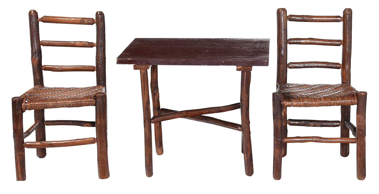 Rustic Adirondack Painted Child's Table with Two Chairs (1 of 6)