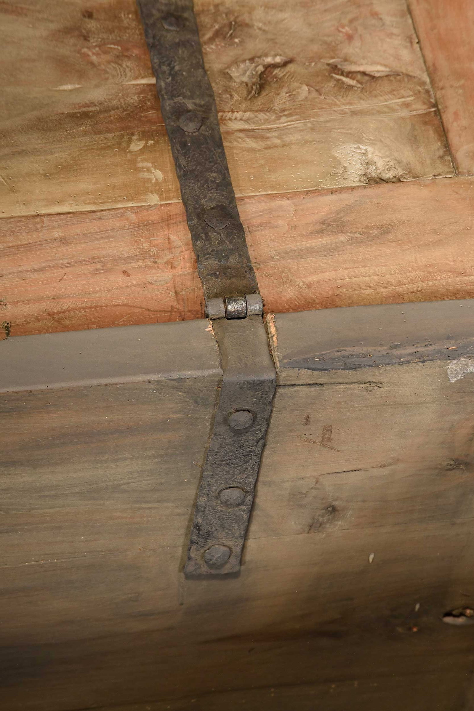 Rare Gothic Tracery Carved and Iron Mounted Coffer - 11