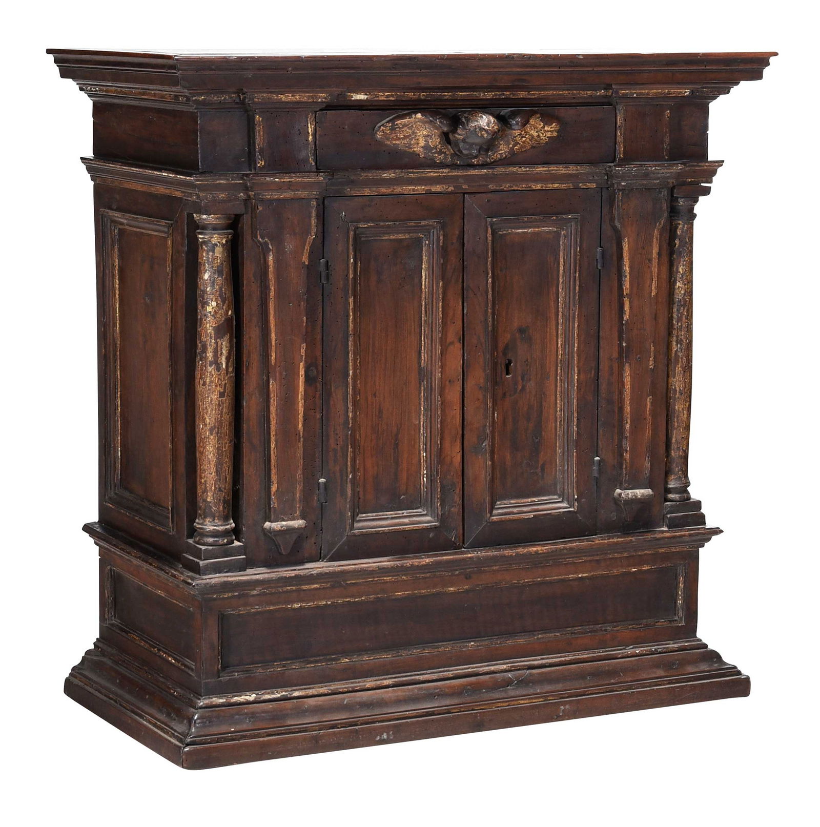 Italian Baroque Parcel Gilt Walnut Cabinet (1 of 11)