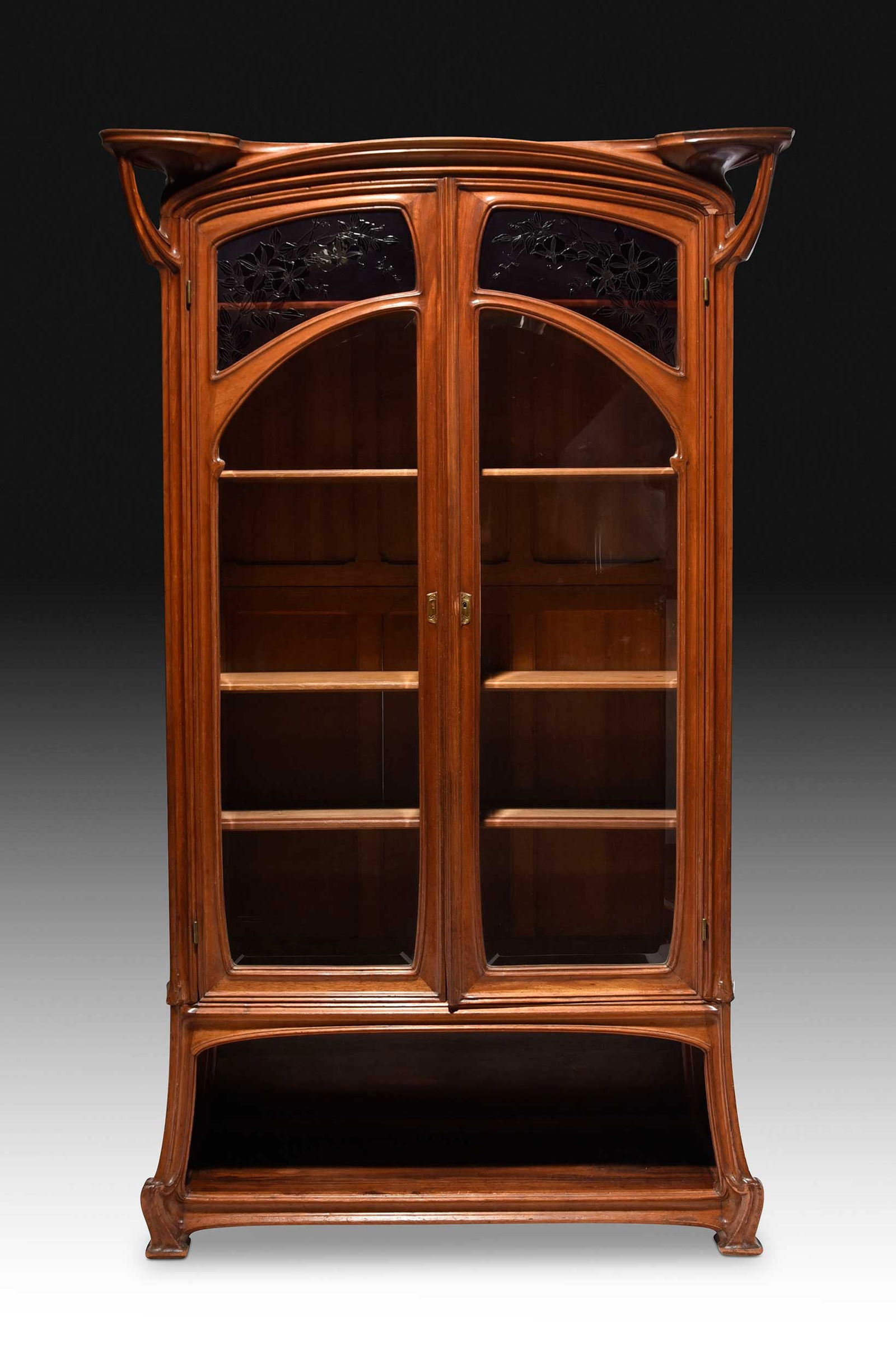 Rare and Fine Jacques Gruber French Art Nouveau Carved Rosewood Bookcase (1 of 20)