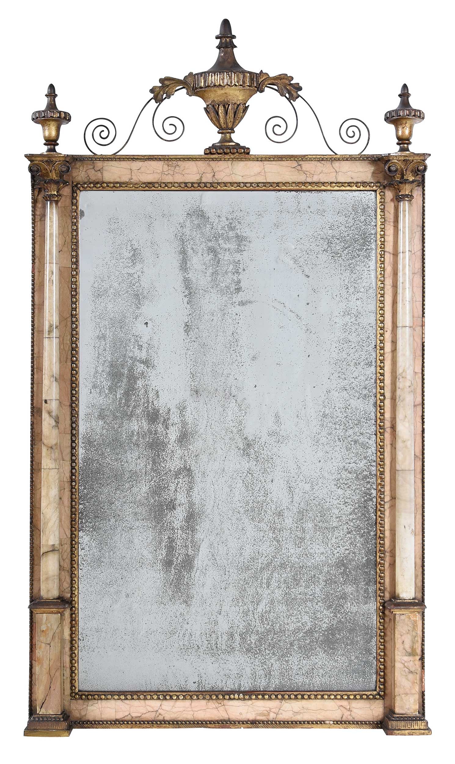 Fine Carved Giltwood and Marble Mounted "Bilbao" Mirror (1 of 7)