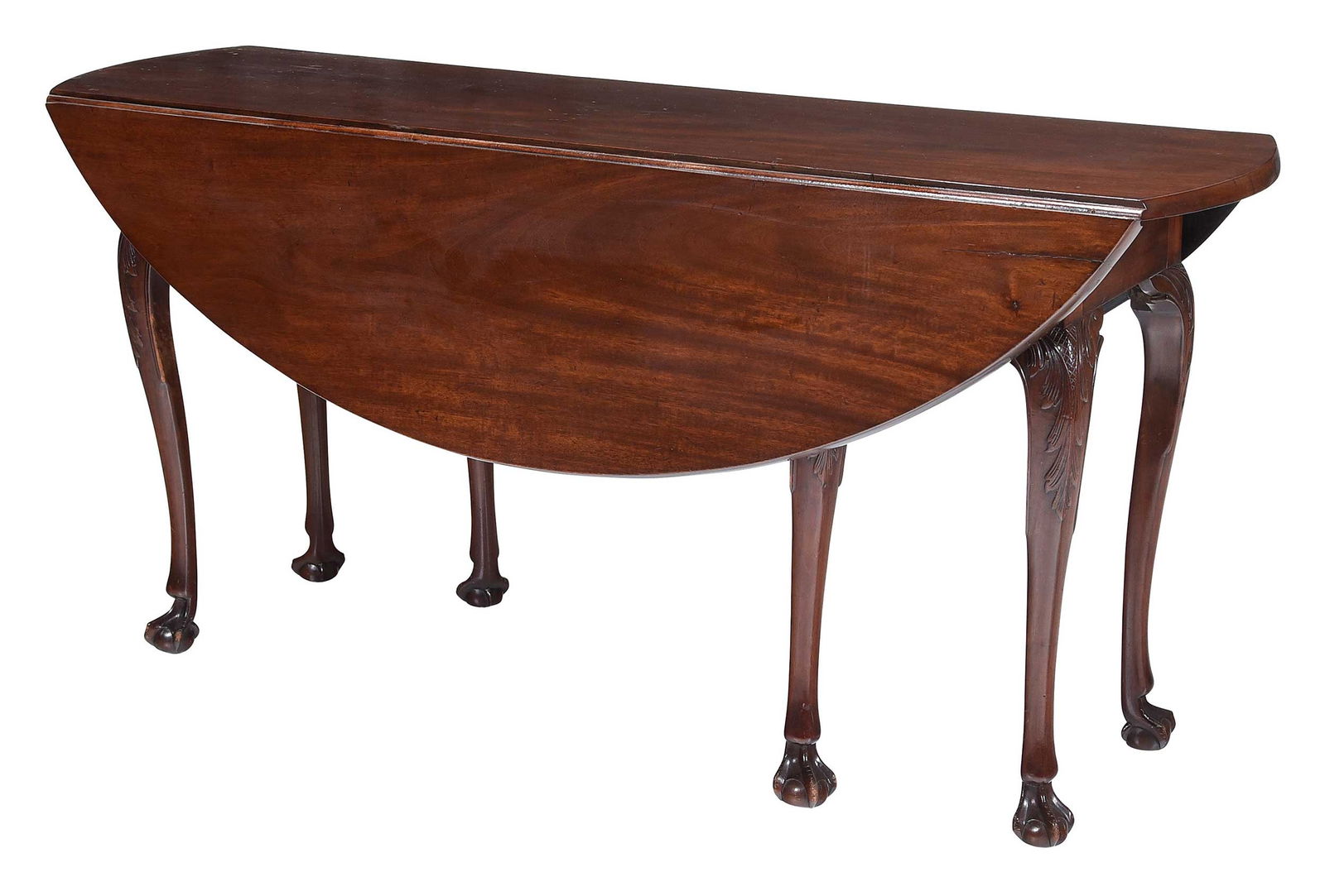 Irish George II Carved and Figured Mahogany Wake Table, Michael Butler of Dublin (1 of 10)