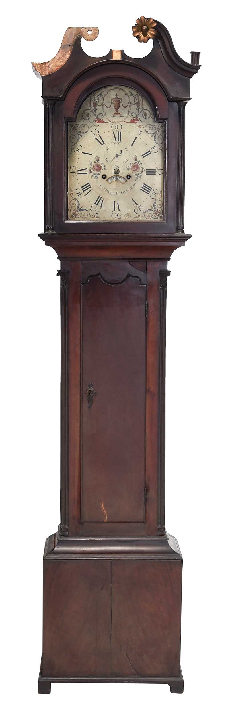 Scottish George III Carved Mahogany Tall Case Clock (1 of 11)