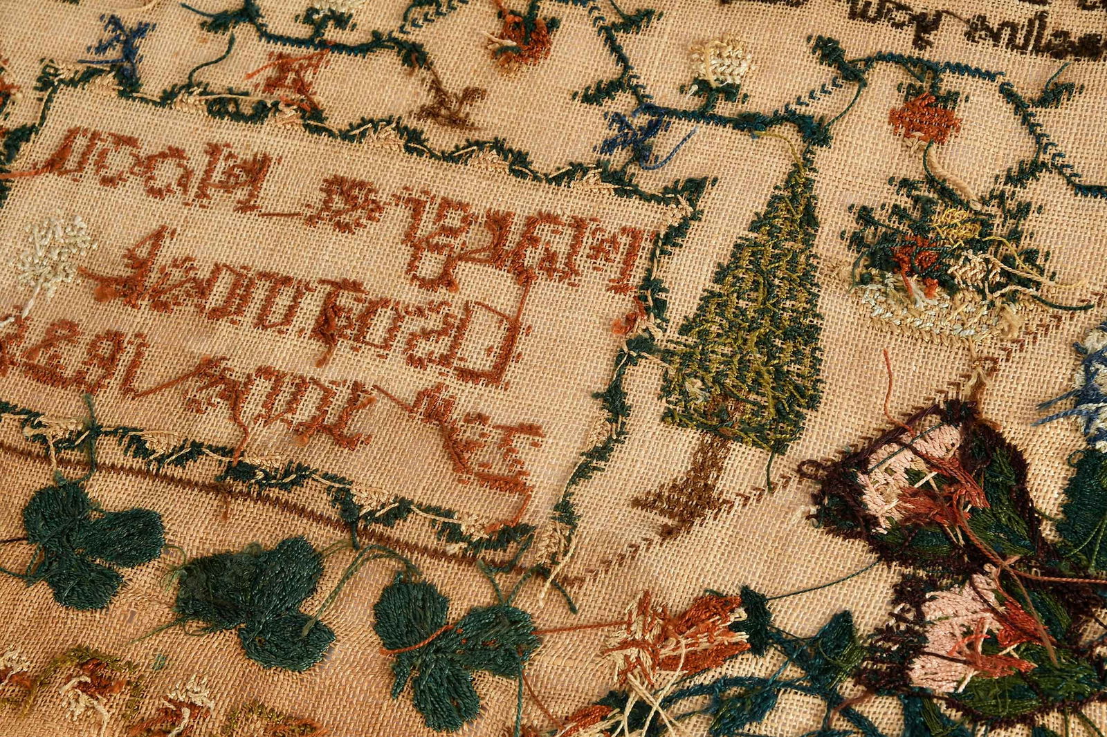 Two Signed and Dated Irish Needlework Samplers - 10