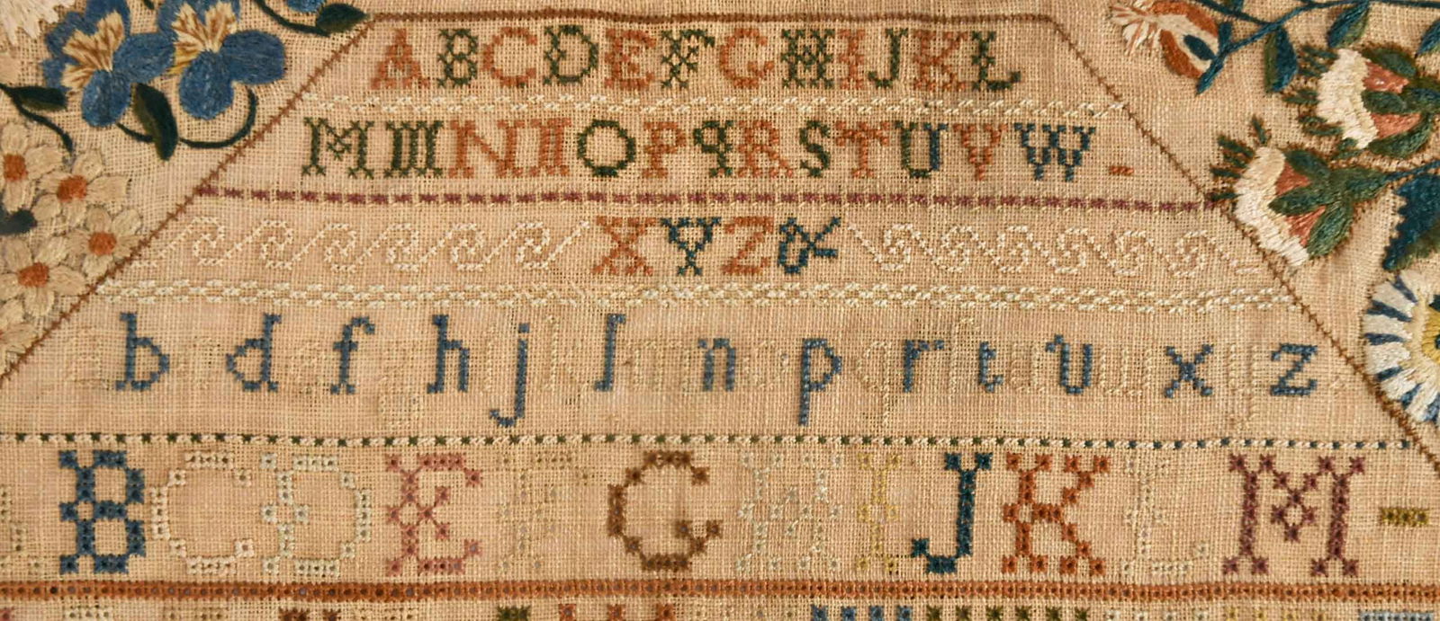 Two Signed and Dated Irish Needlework Samplers - 2