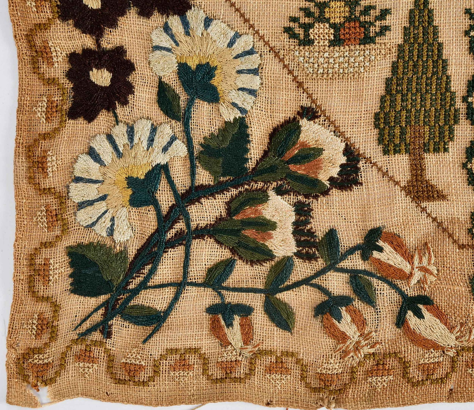 Two Signed and Dated Irish Needlework Samplers - 5