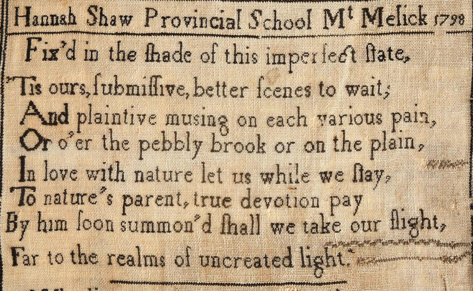 Two Signed and Dated Irish Needlework Samplers - 7