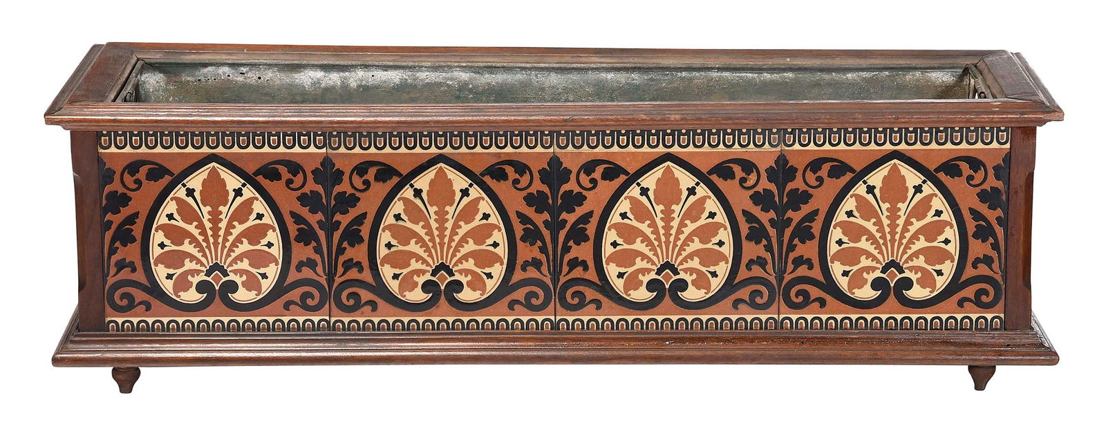 Fine Aesthetic Movement Minton Tile Decorated Planter, Pierrepont Provenance (1 of 8)