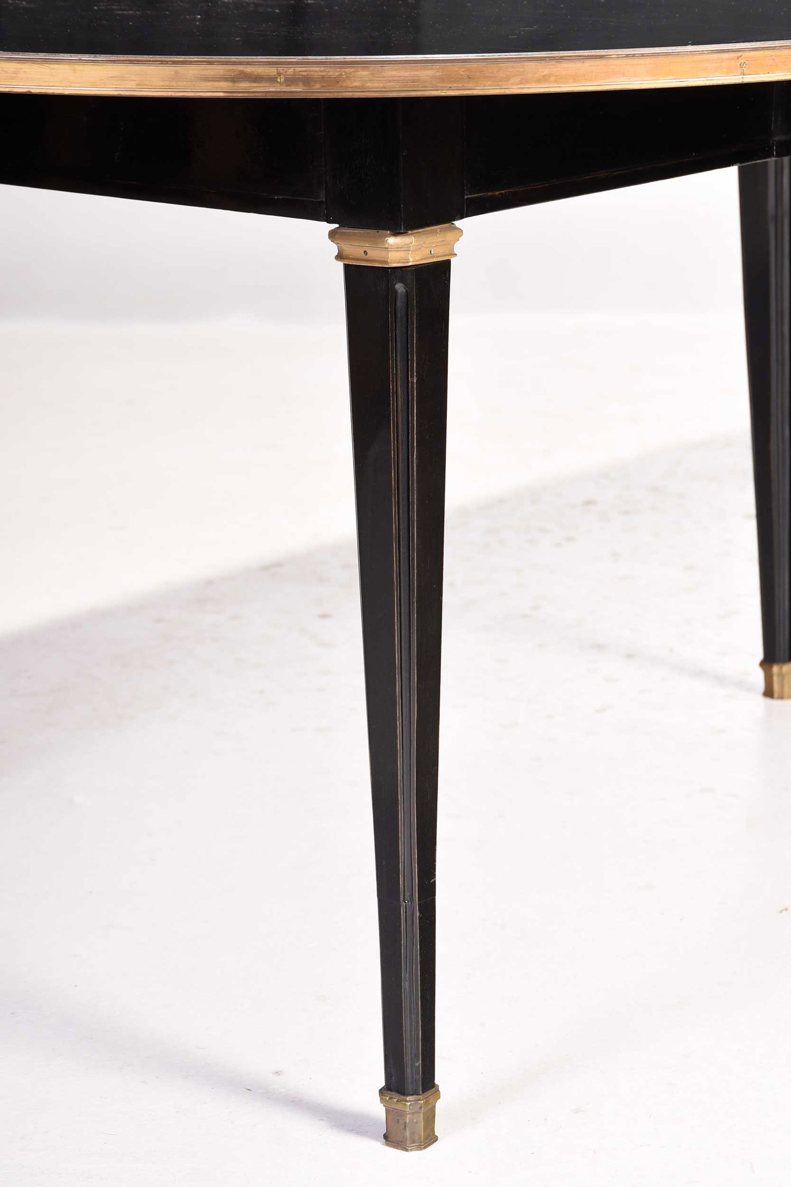 Maison Jansen Round Ebonized Dining Table - 2