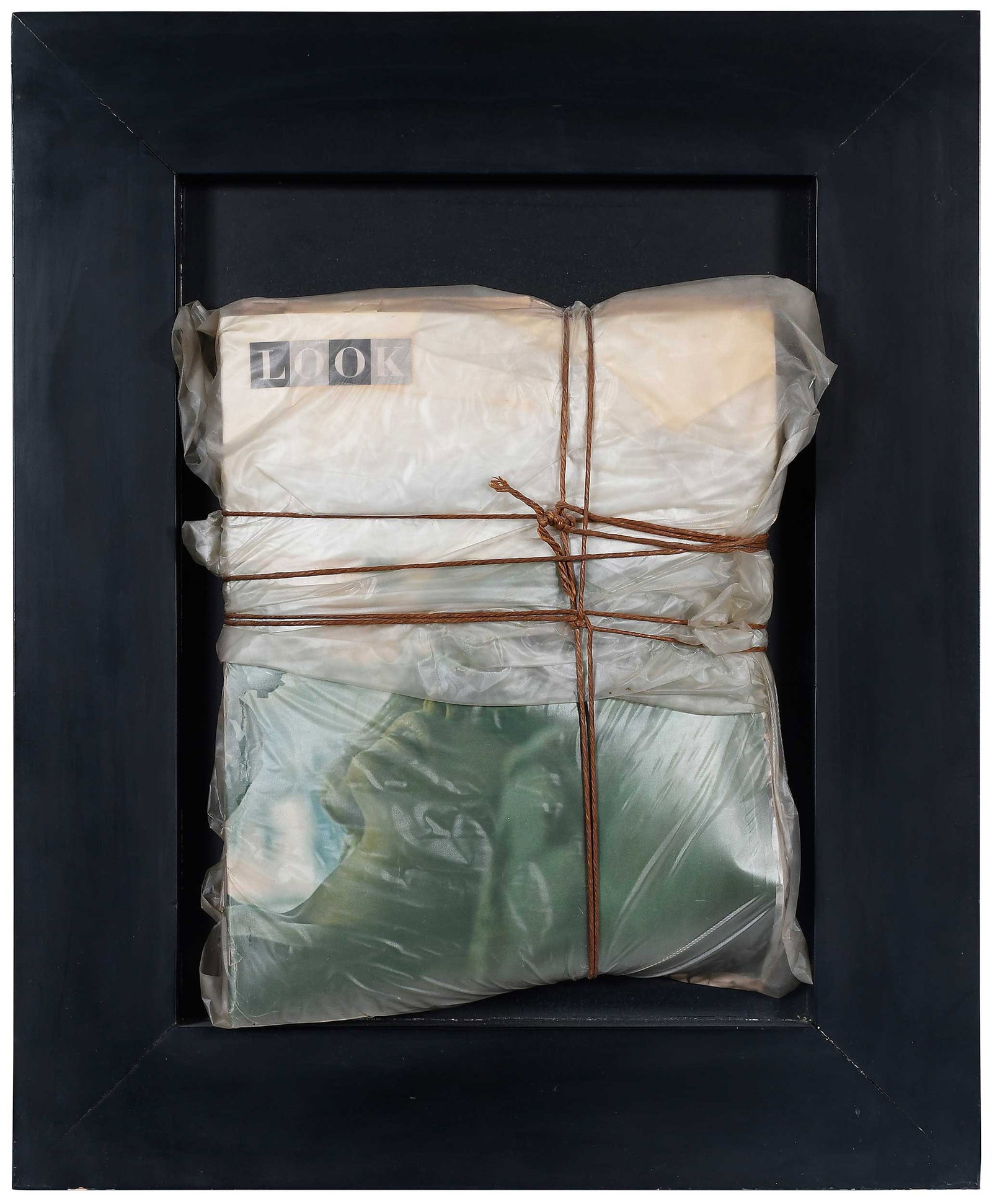 Christo, Look Empaquete: (Bulgarian, 1935-2020)1965, variable edition 71/100, with artist's label verso, co-published by Edition MAT, Cologne (label verso) and Galerie der Spiegel, Cologne, mixed media, stacked magazines,