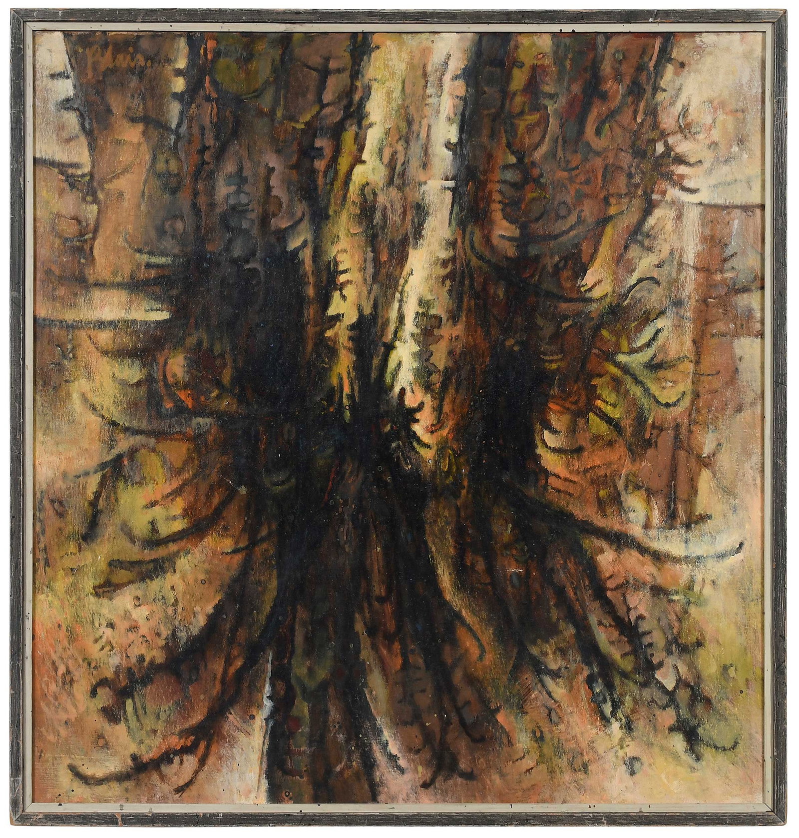 Carl Blair: (American/North Carolina, 1932-2018)Autumn Remembered #138, 1965, signed upper left "Blair", oil on canvas, 40 x 38 in.; original wood frame, 41-3/4 x 39-1/2 in.Provenance: By descent in the family