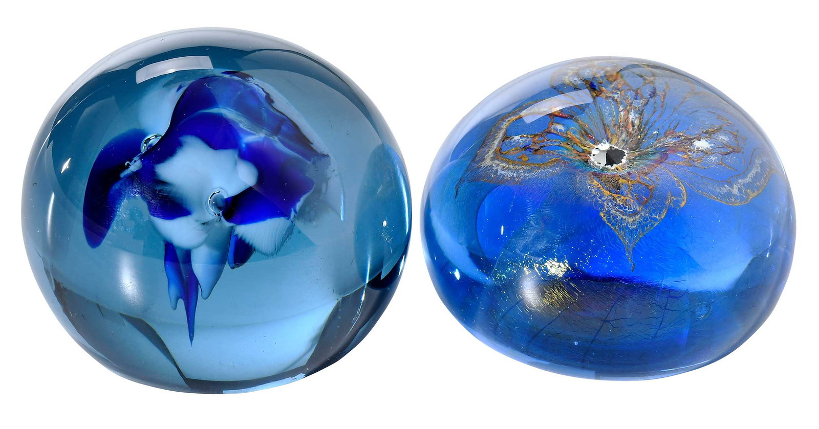 Two Dominick Labino Art Glass Paperweights (1 of 7)