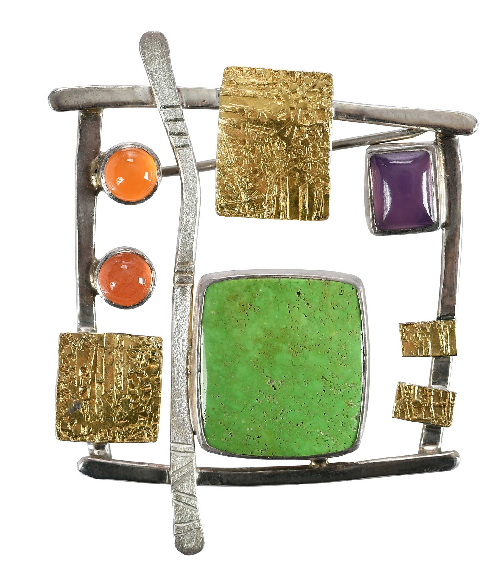 Sterling Donna Burdic Gemstone Brooch (1 of 5)