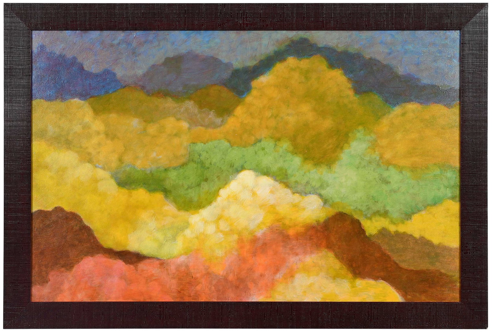 Jose Augustin Fumero: (Blowing Rock, North Carolina/Cuba, 1924-2016)John's River Gorge Clouds, signed verso "Jose Fumero", acrylic on canvas, 27-1/2 x 43-1/2 in.; modern lacquer style frame, 33-1/2 x 49 in.Provenance: