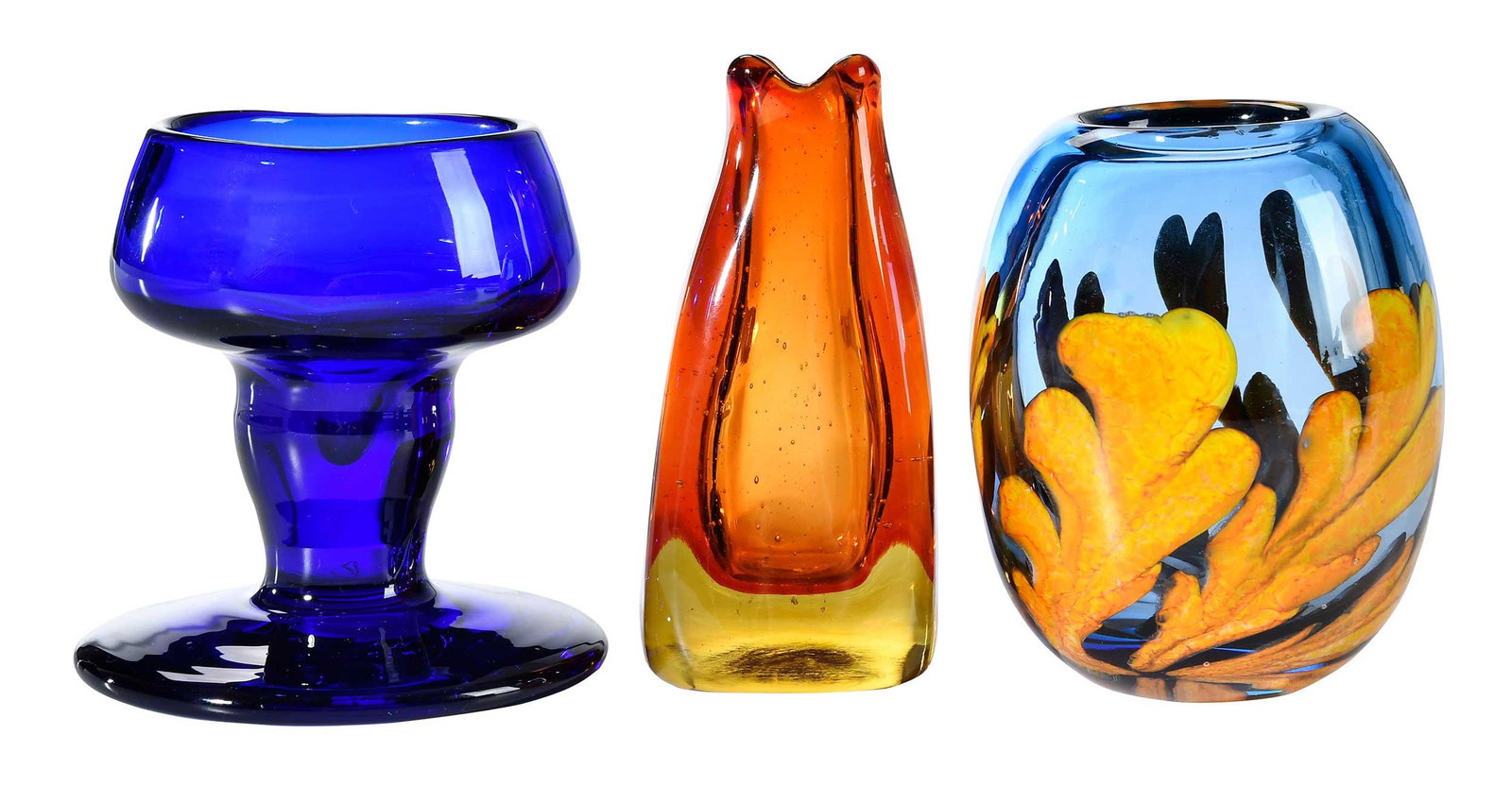 Three Dominick Labino Art Glass Table Objects (1 of 6)