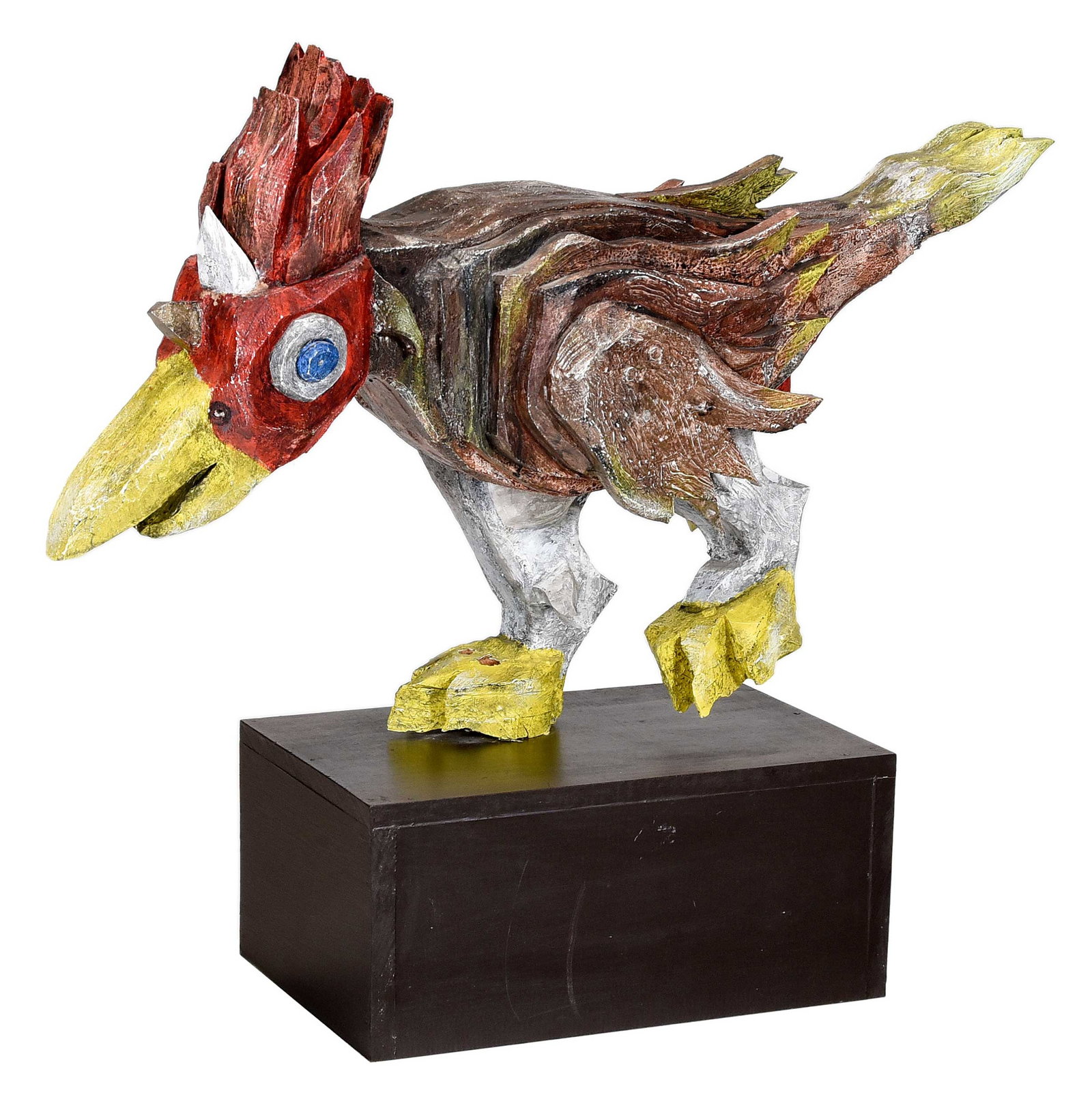 Carl Blair: (American/North Carolina, 1932-2018)He Was a Dandy #235, not visibly signed, polychromed wood, 24 x 8 x 28 in.; painted wood base, 18 x 11 x 8 in.Provenance: By descent in the family of the