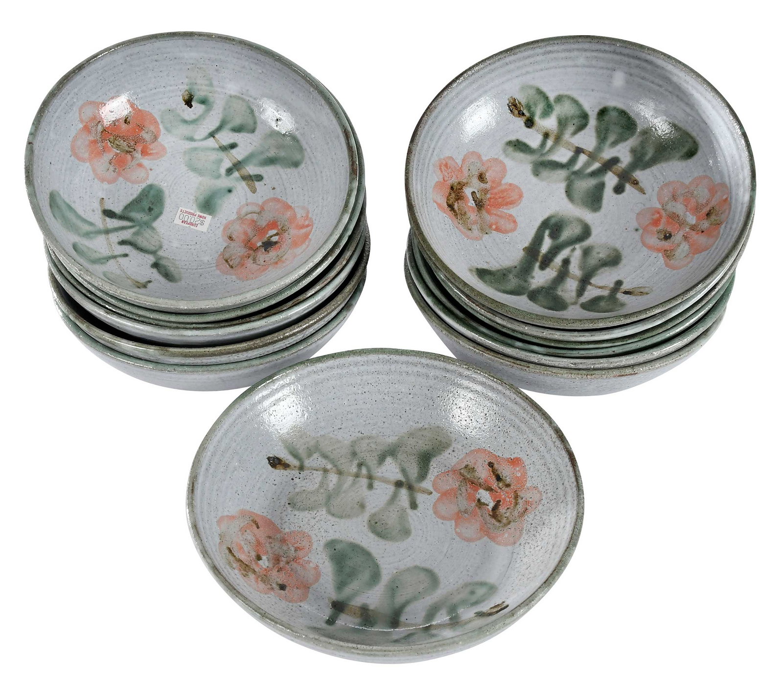 13 Albert Thiry Pink Wild Rose Pottery Bowls (1 of 6)