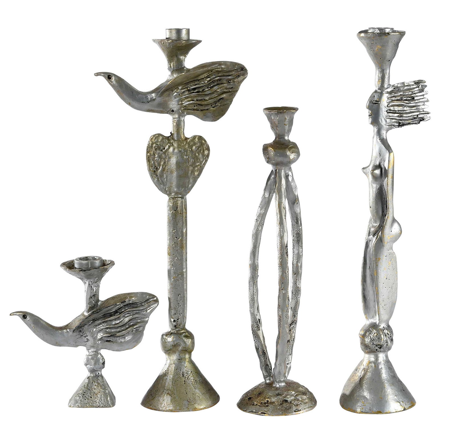 Four Pierre Casenove for Fondica Figural Bronze Candlesticks (1 of 11)