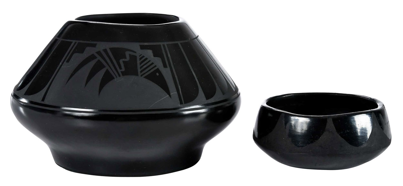 Two Signed Pueblo Blackware Pots (1 of 7)