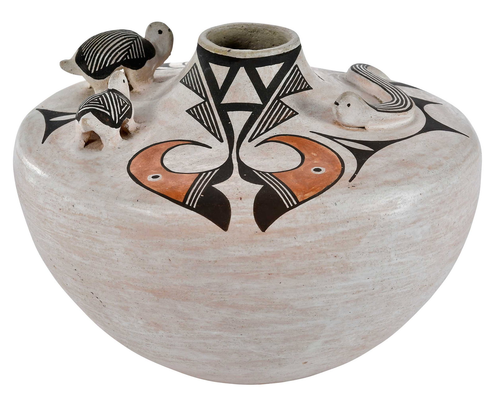 Signed Acoma Animal Effigy Olla (1 of 8)