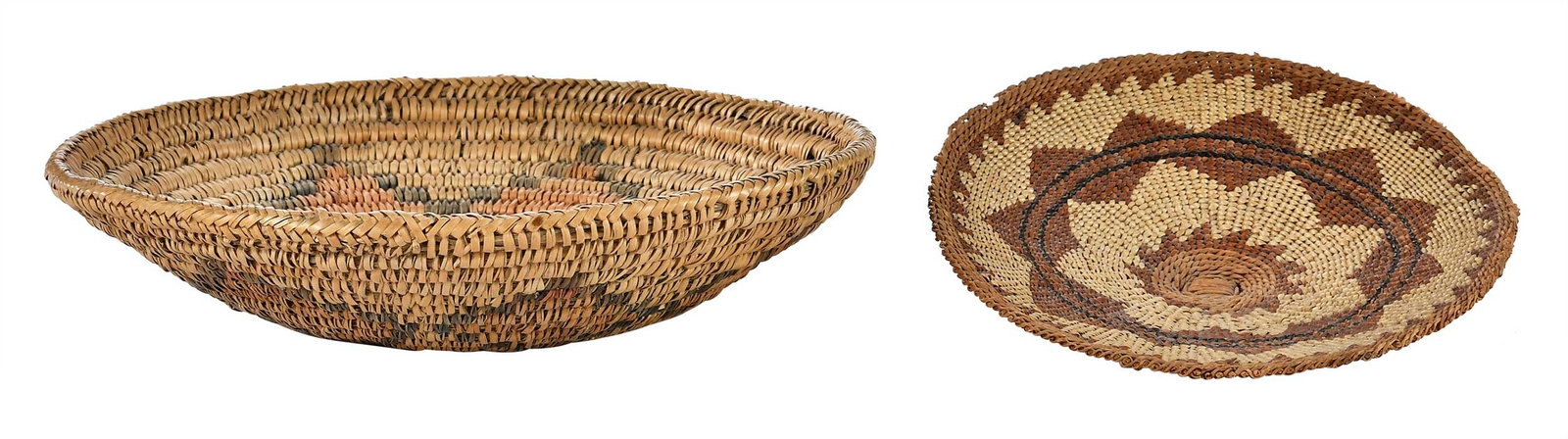 Small Navajo and Yurok Basket Trays (1 of 8)