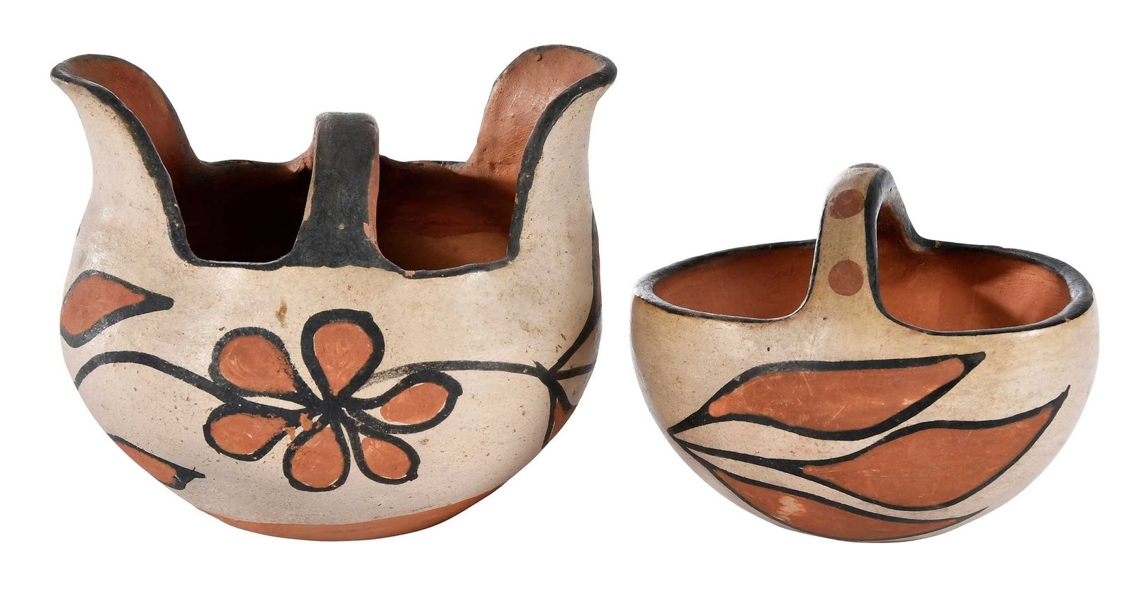 Two Santo Domingo Handled Pots (1 of 9)