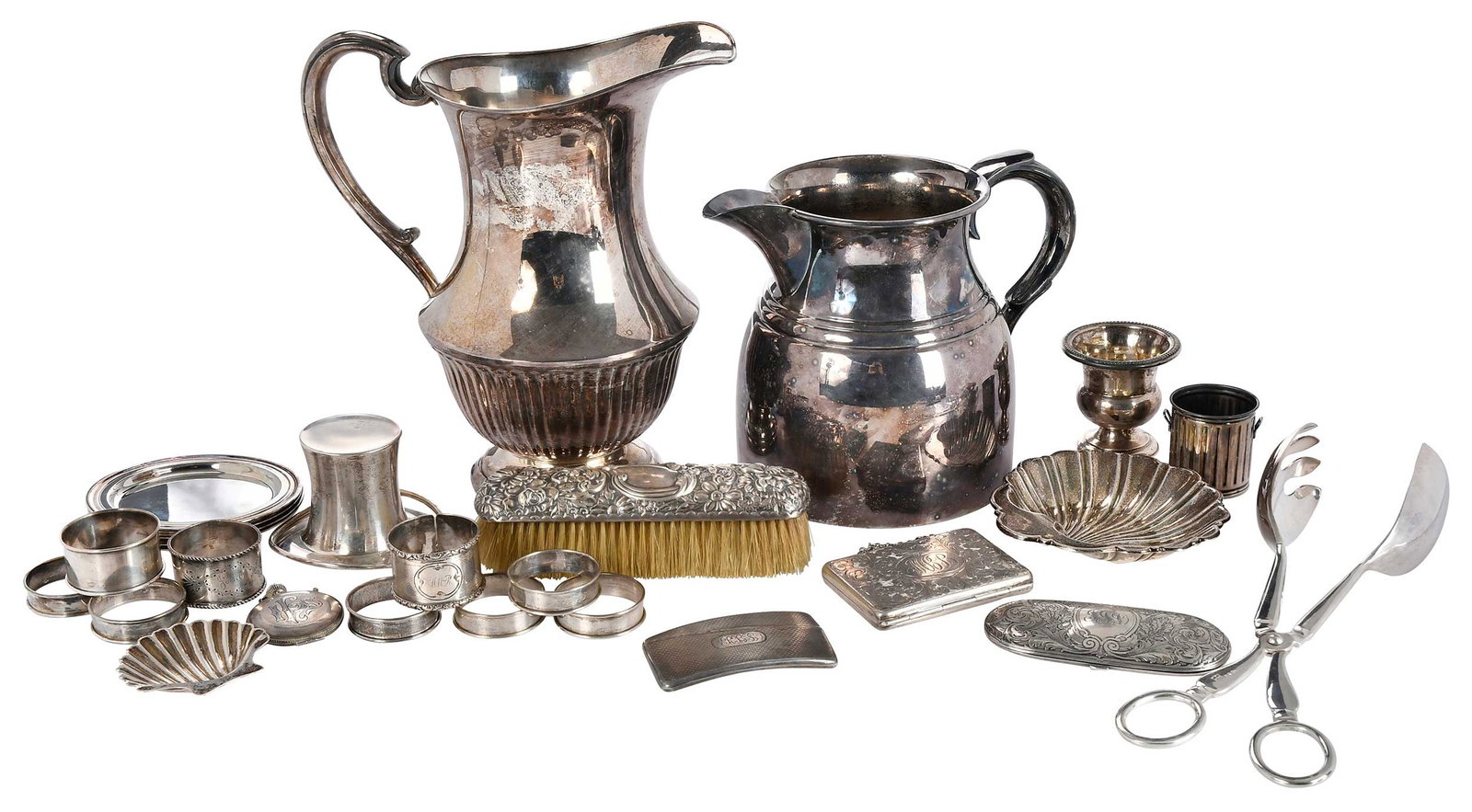 26 Assorted Sterling and Silver Plate Items (1 of 5)