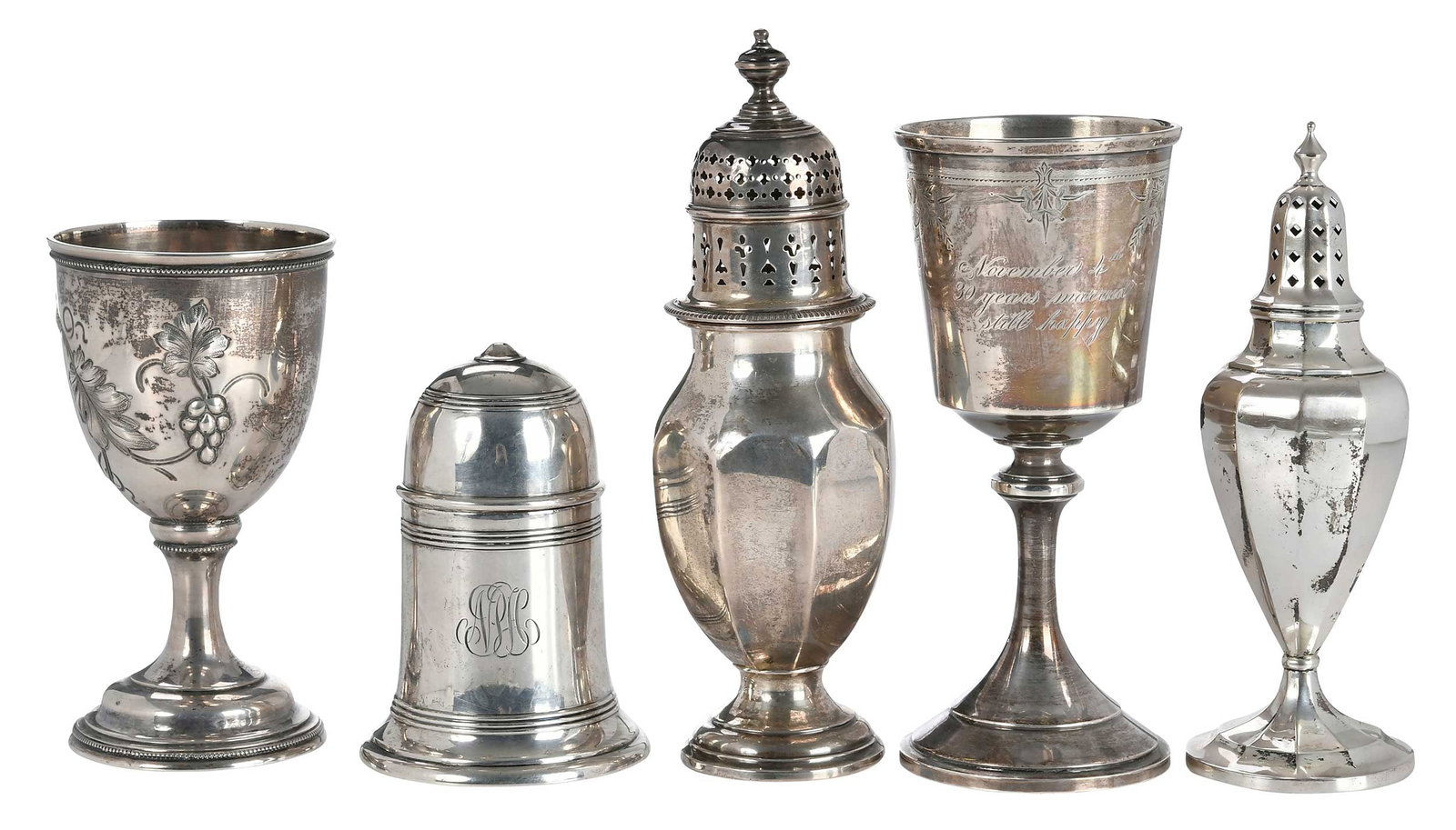 Five American and English Silver Table Items (1 of 3)