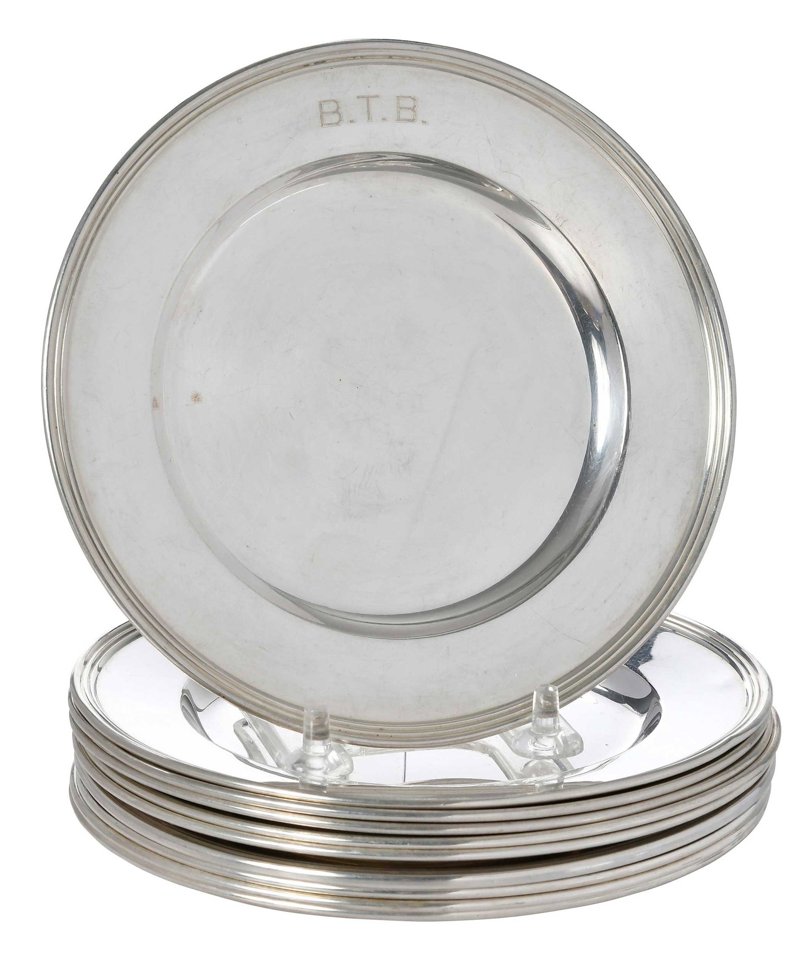 Set of Ten Sterling Bread and Butter Plates (1 of 2)