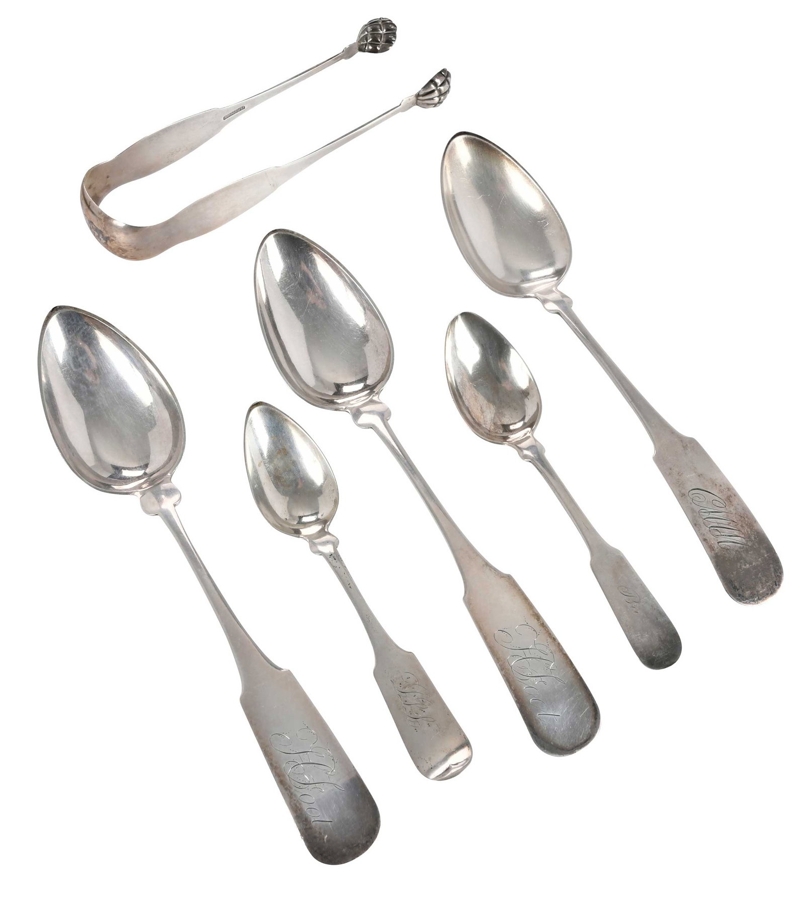 Group of Silver Items, John Mood Spoons, G. B. Cutten Letters and Books (1 of 8)