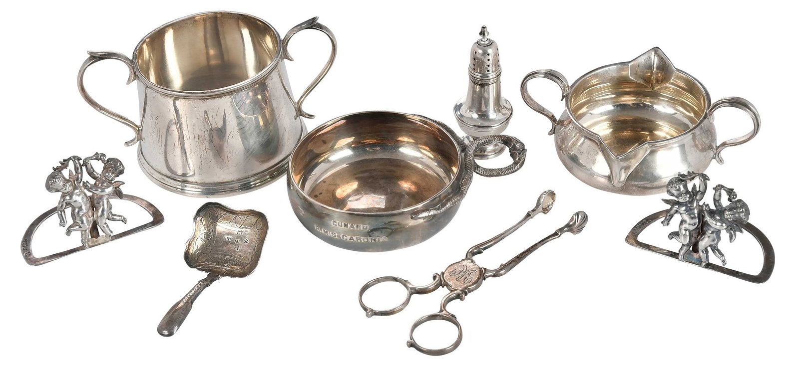 Eight English Silver Table Items (1 of 7)