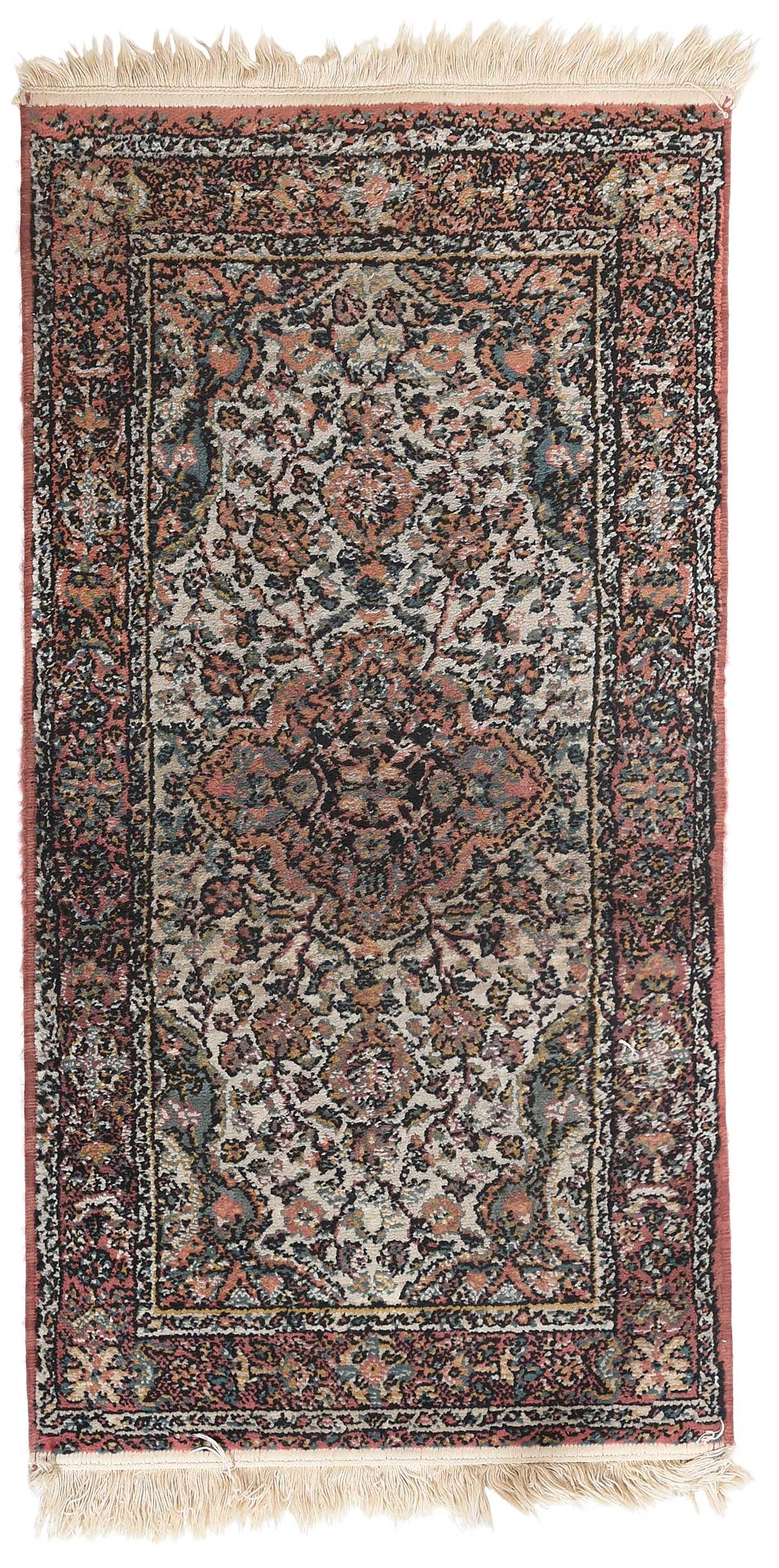 Persian Style Small Area Rug: late 20th century, 4 ft. x 2 ft.Provenance: Private Collection, Greenville, South Carolinav