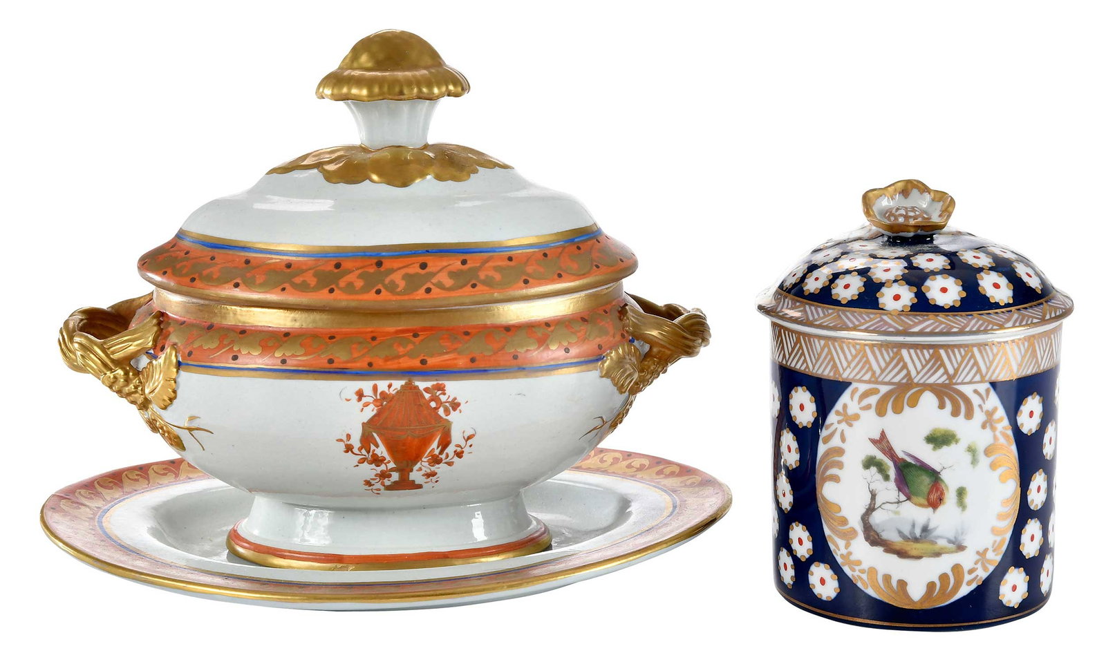 Two Porcelain Gilt Table Objects, including Mottahedeh (1 of 4)