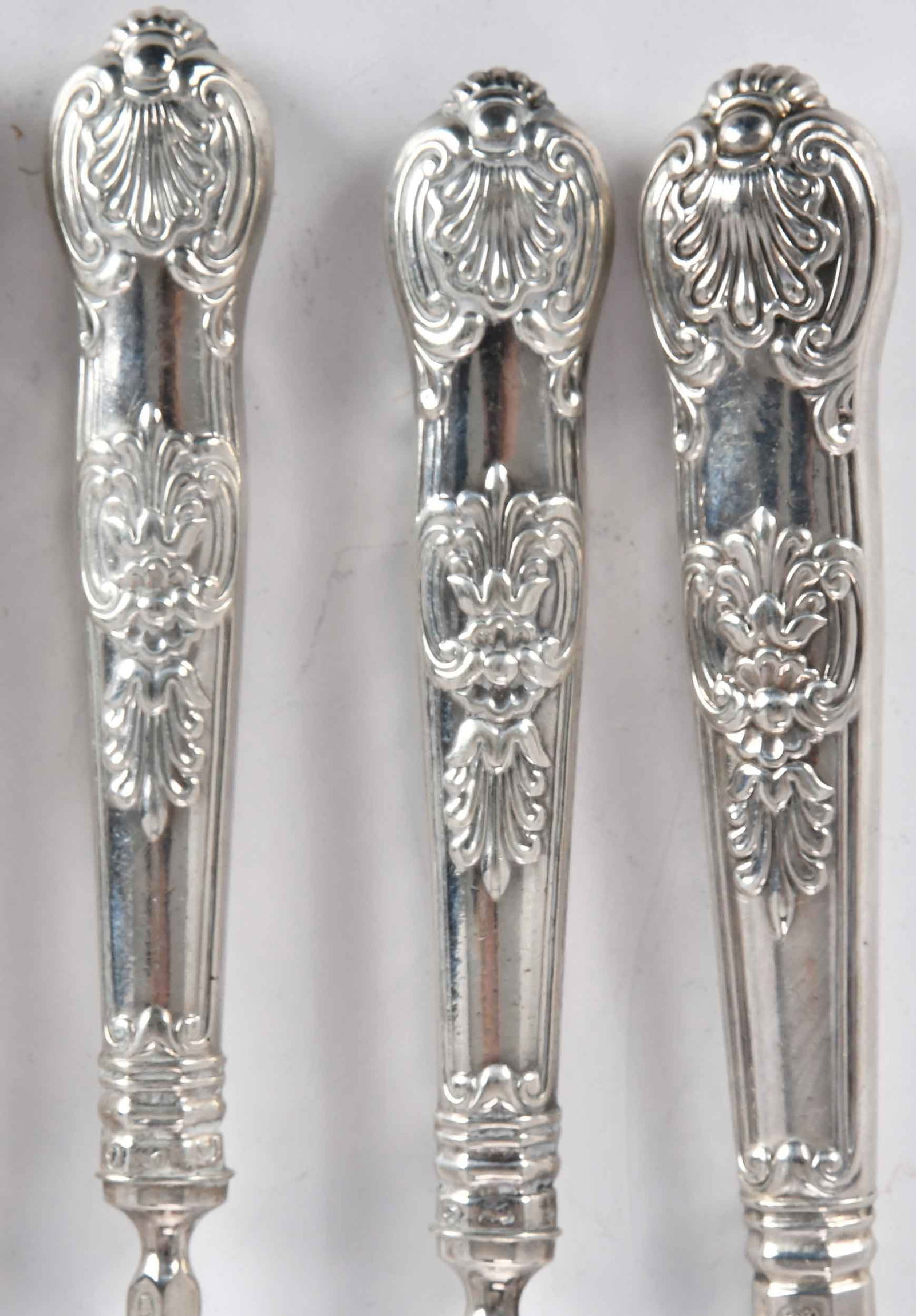 Eight Piece English Silver Fruit Set - 2