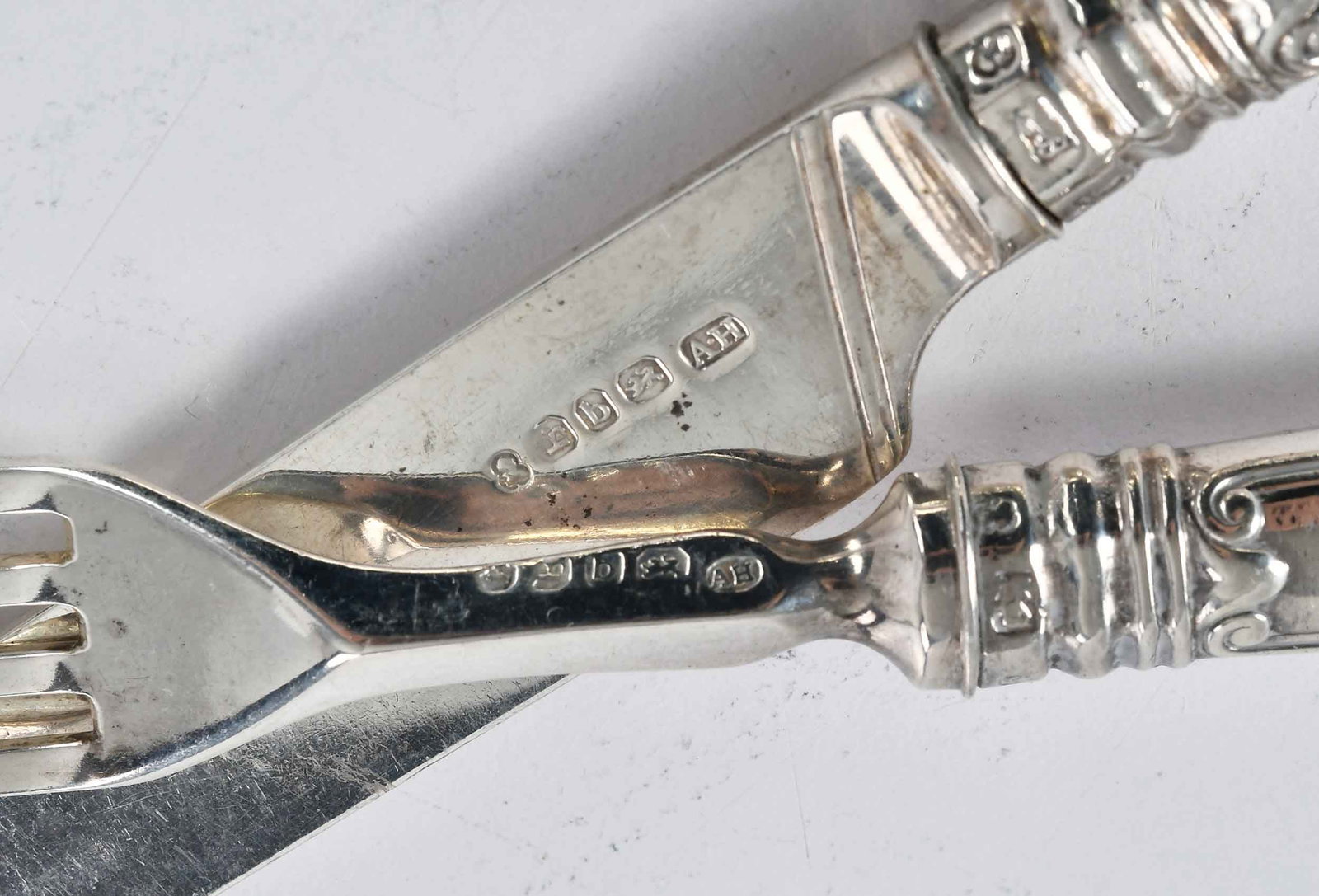 Eight Piece English Silver Fruit Set - 5