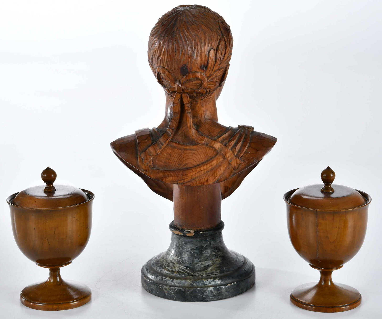 Five Decorative Wood and Bronze Table Objects - 2