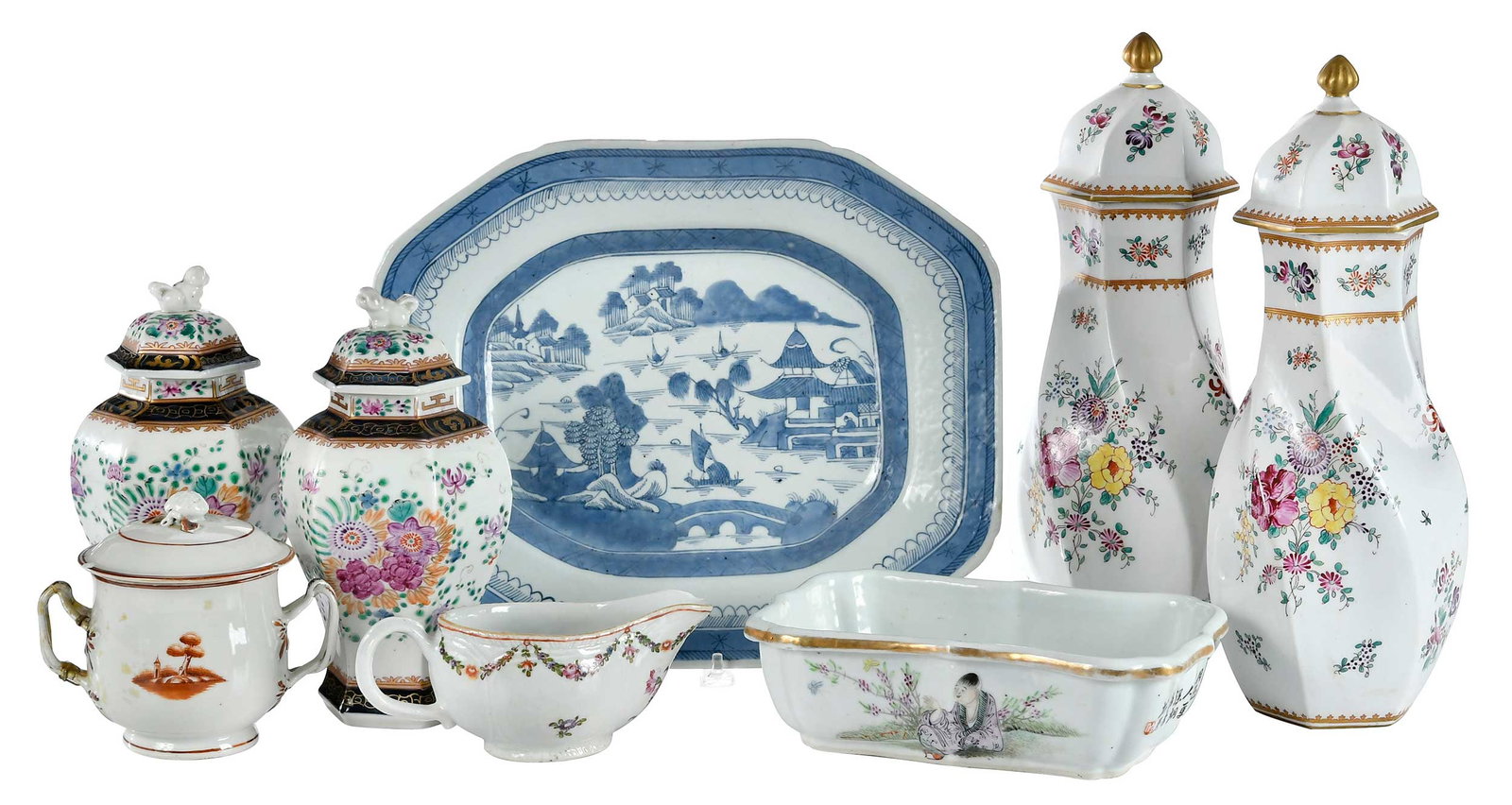 Eight Pieces Assorted Porcelain Tableware (1 of 12)