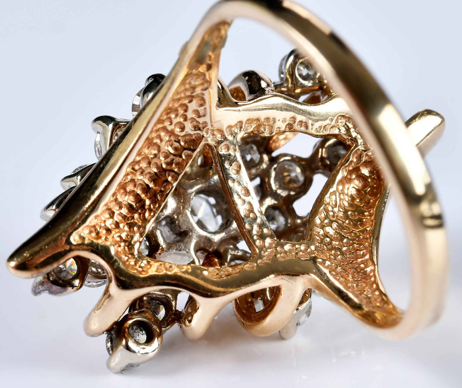 14kt. Diamond Waterfall Cluster Ring - 7