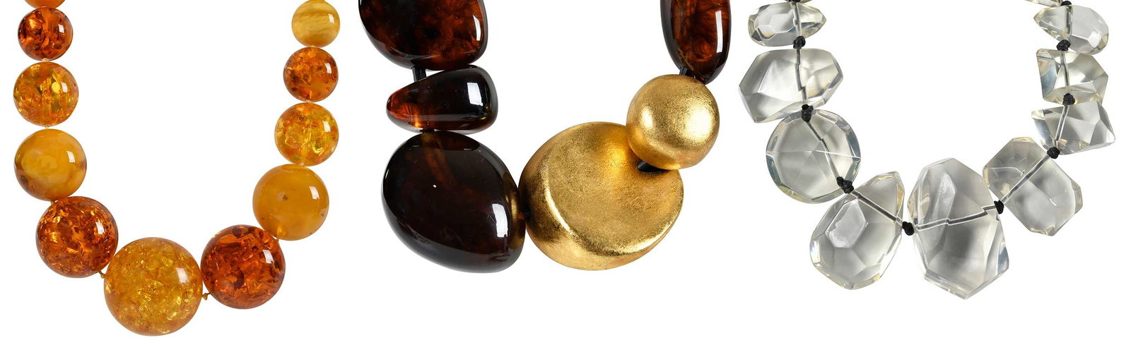 Three Contemporary Ladies Necklaces, Two Monies (1 of 6)