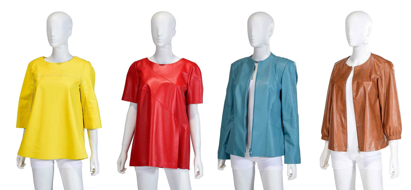 Four Lafayette 148 Leather Ladies' Tops (1 of 16)
